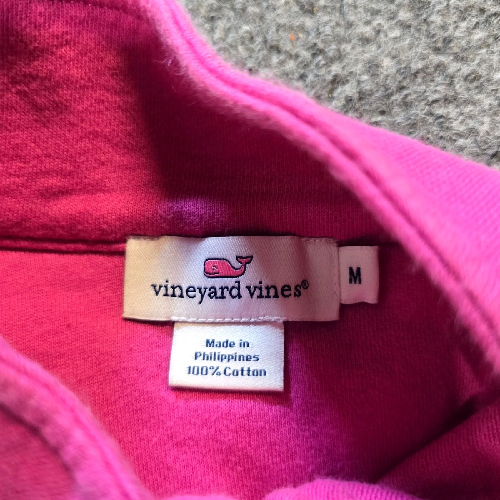 Vineyard Vines Vineyard Vines Sweater Womens Size Medium Pink 1/4 Zip Plaid Trim Casual Preppy Size M / US 6-8 / IT 42-44 - 4 Thumbnail
