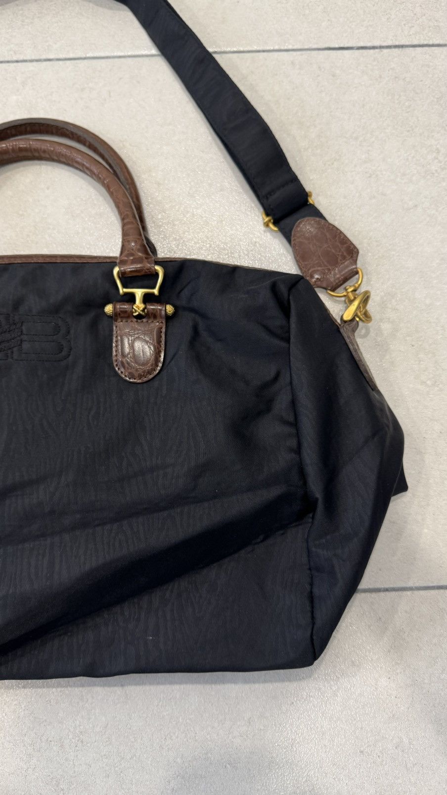Balenciaga Balenciaga Black Nylon Two Way Bag Size ONE SIZE - 4 Thumbnail