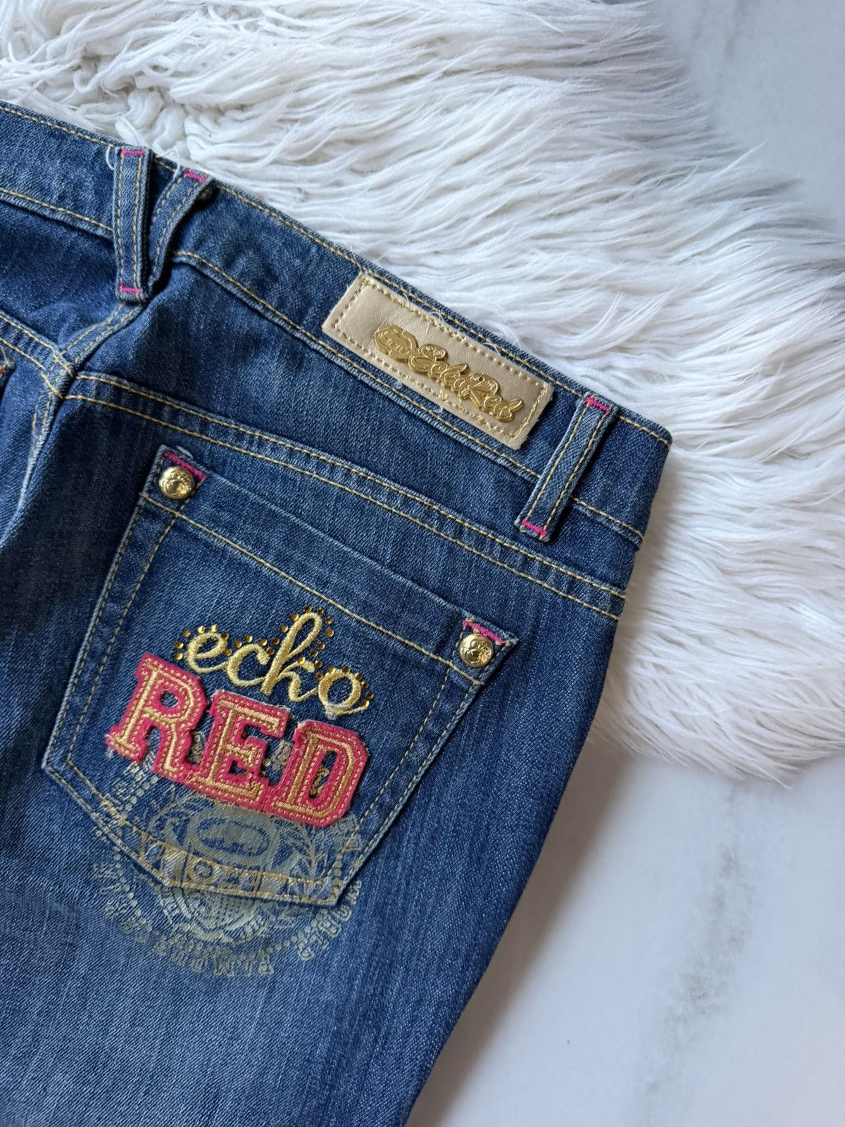 Ecko Unltd. Vintage Ecko Untld Y2K Flared Bootcut Jeans Japanesse Size 30" / US 8 / IT 44 - 13 Thumbnail