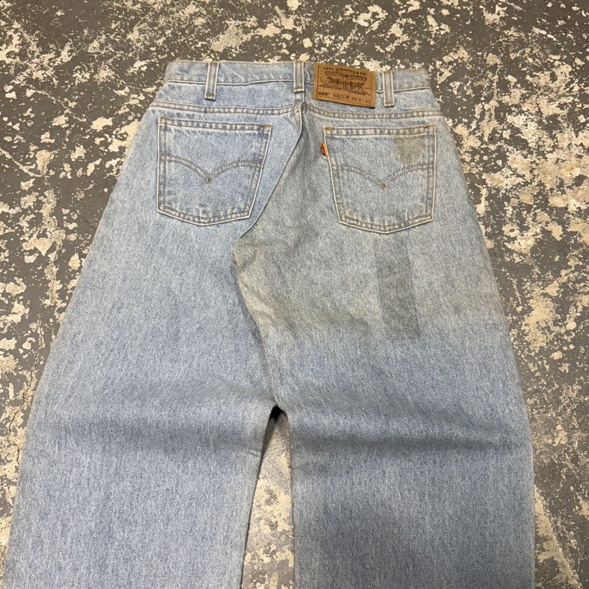 Levi's Vintage Levi’s 550 Light Wash Blue Denim Jeans USA NWOT Size US 27 - 3 Thumbnail
