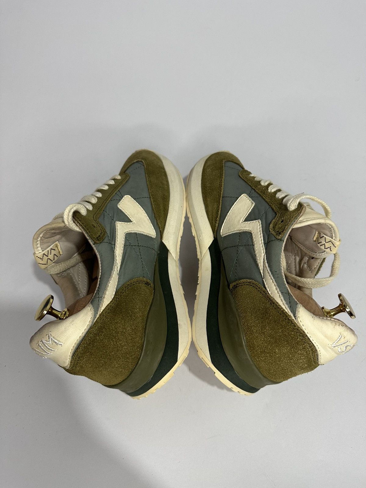 Visvim Visvim FKT Green Suede Leather Trimmed Nylon Runner Sneakers Size US 10.5 / EU 43-44 - 6 Thumbnail