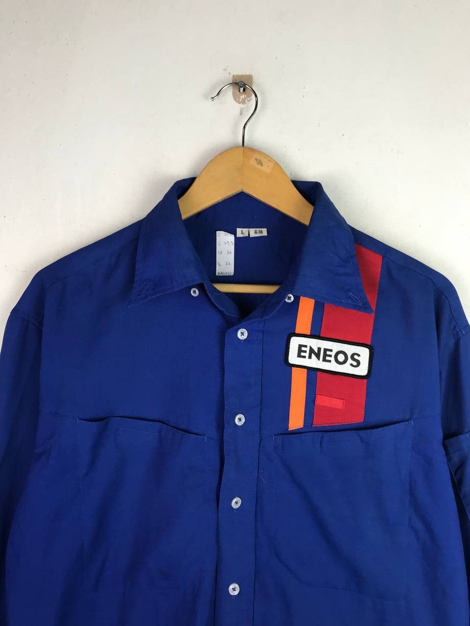 Japanese Brand × Vintage Vintage Eneos Button Ups Rare Design Size US L / EU 52-54 / 3 - 3 Thumbnail