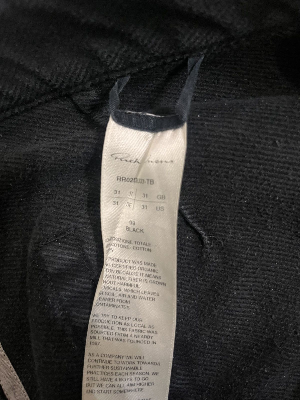 Rick Owens Rick Owens Porterville FW 24 Size US 31 - 4 Thumbnail