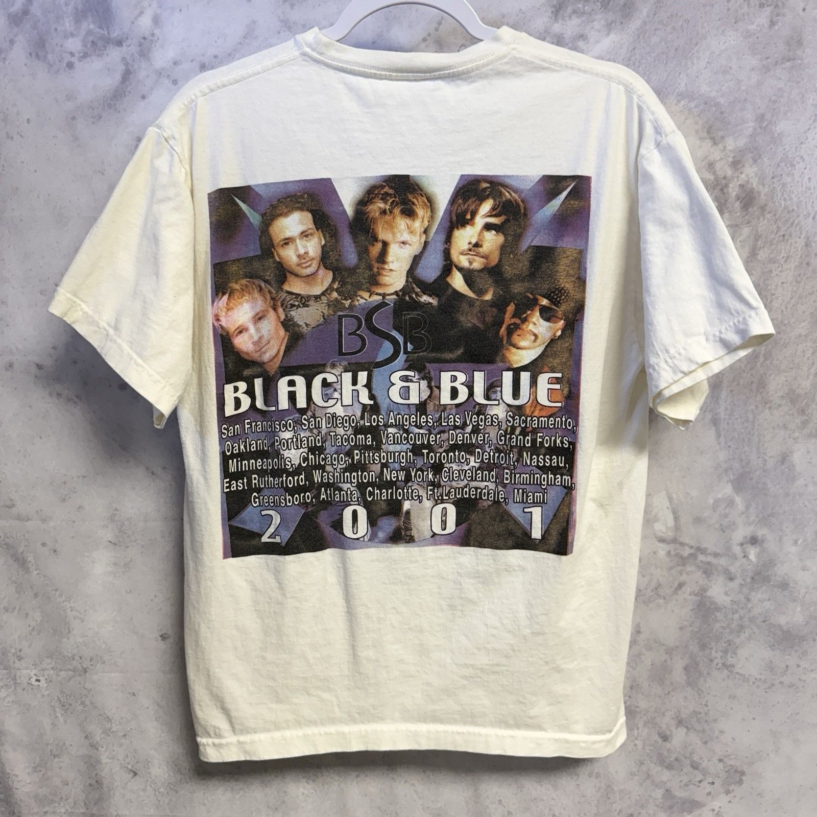 Band Tees Vintage Backstreet Boys 2001 Black & Blue Tour Shirt Large 2 Size US L / EU 52-54 / 3 - 2 Thumbnail