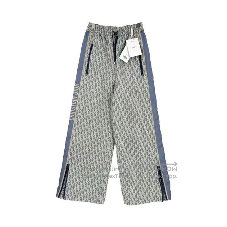 Dior Dior Blue and white full logo drawstring trousers Size 42" / US 20 - 1 Thumbnail