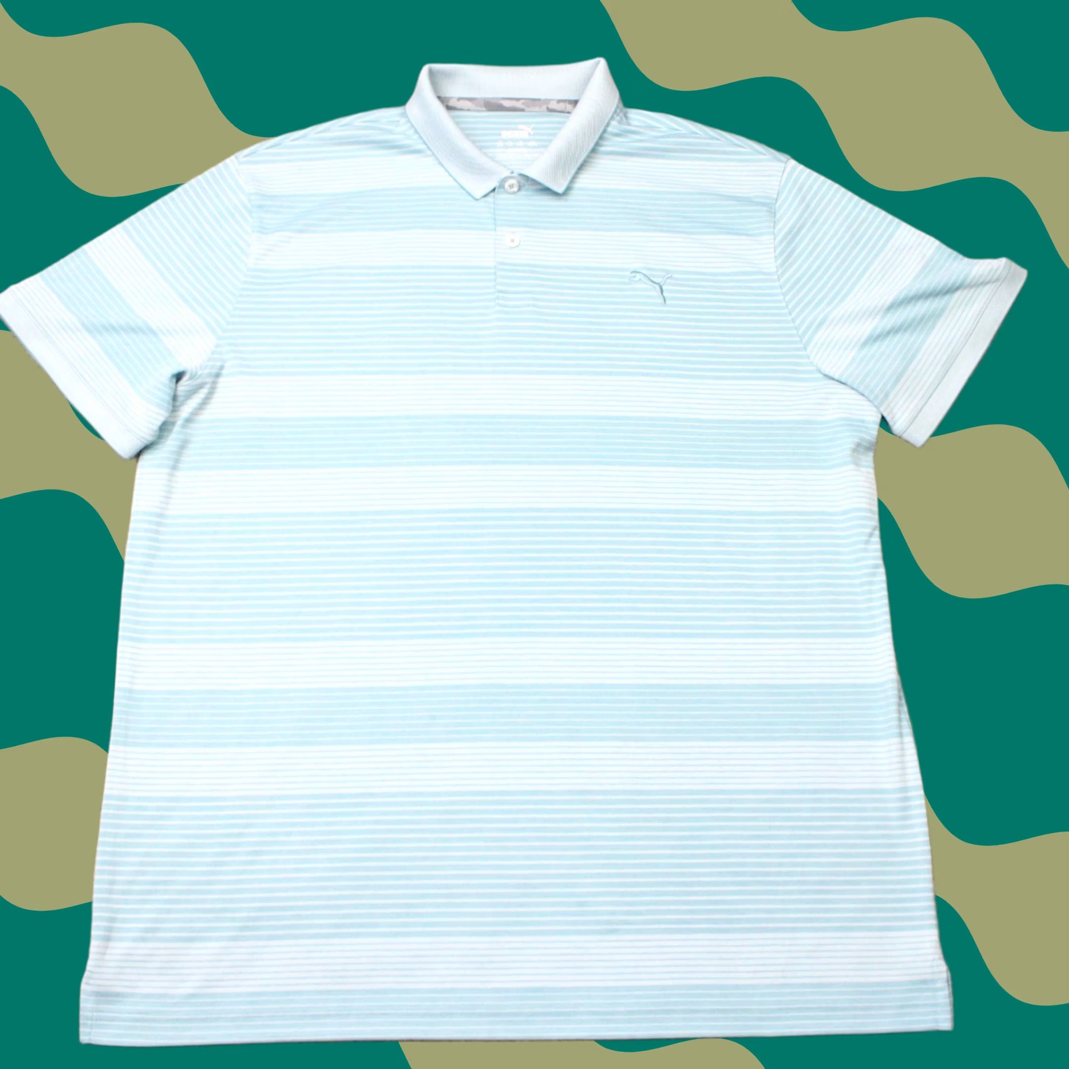 Puma Puma Polo Shirt Mens 2XL XXL Blue Striped Golf Short Sleeve Pullover Polo Shirt Mens 2XL XXL Blue Striped Golf Short Sleeve Pullover Size US XXL / EU 58 / 5 - 1 Thumbnail