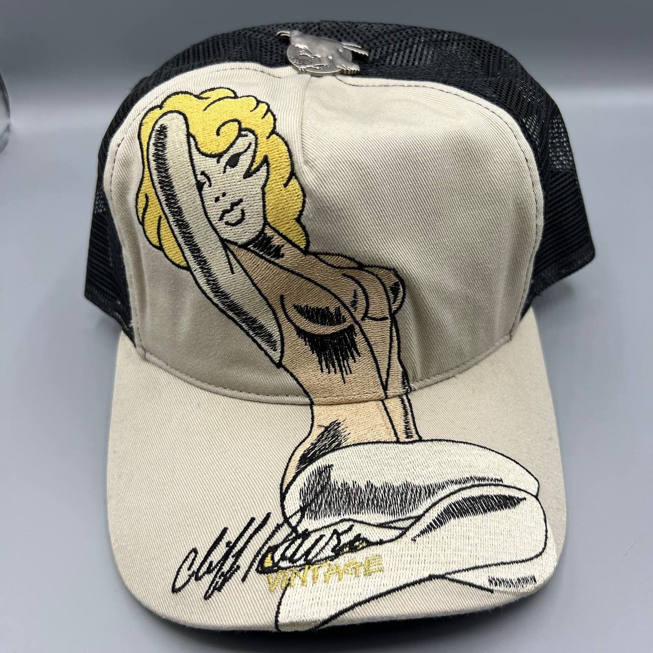 Other × Vintage Cliff Raven Hat Brown Ed Hardy Japanese tattoo Snap ...