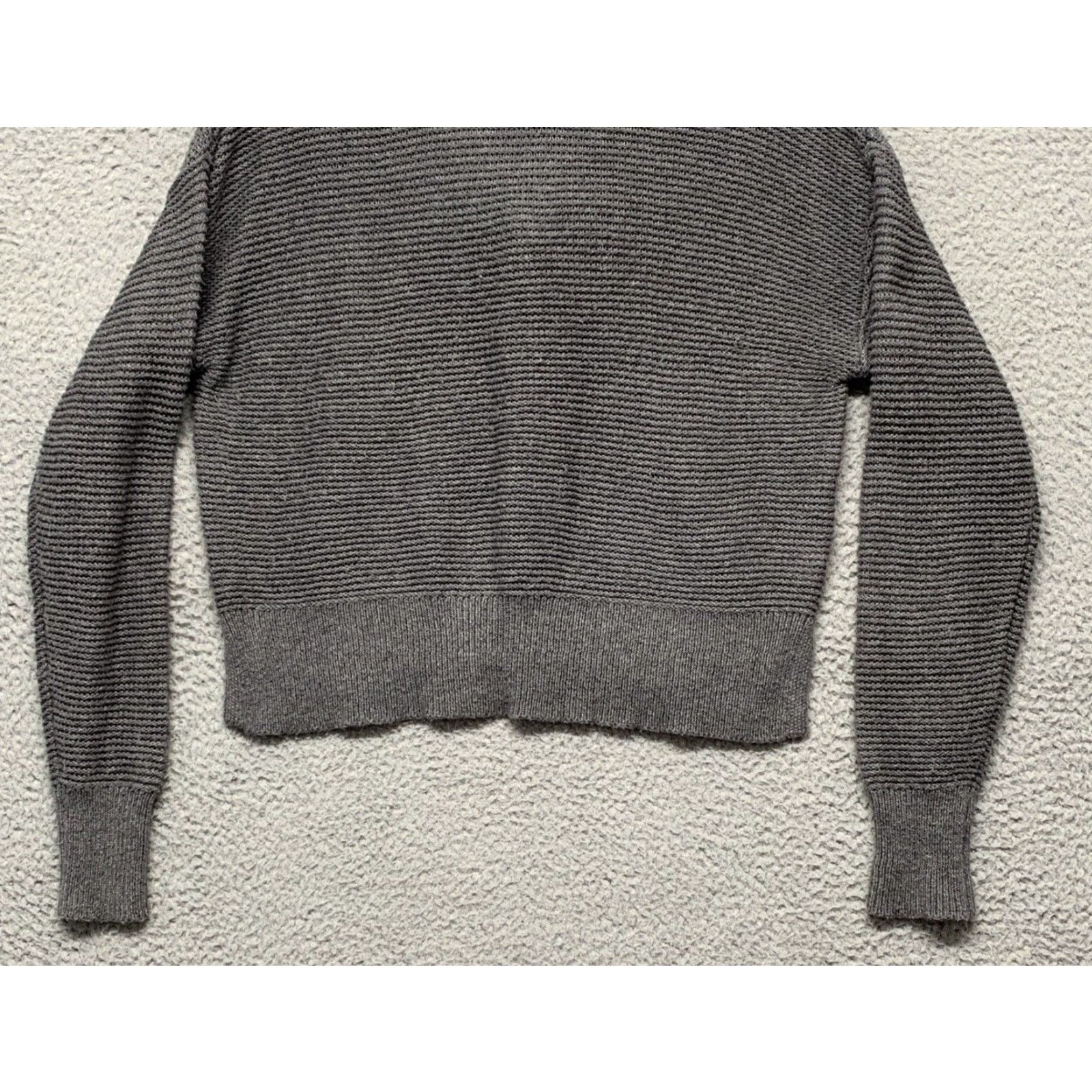 Vintage All in Motion Womens Gray Cropped Hooded Sweater Top XS 3" Slits NWOT Size XS / US 0-2 / IT 36-38 - 3 Thumbnail