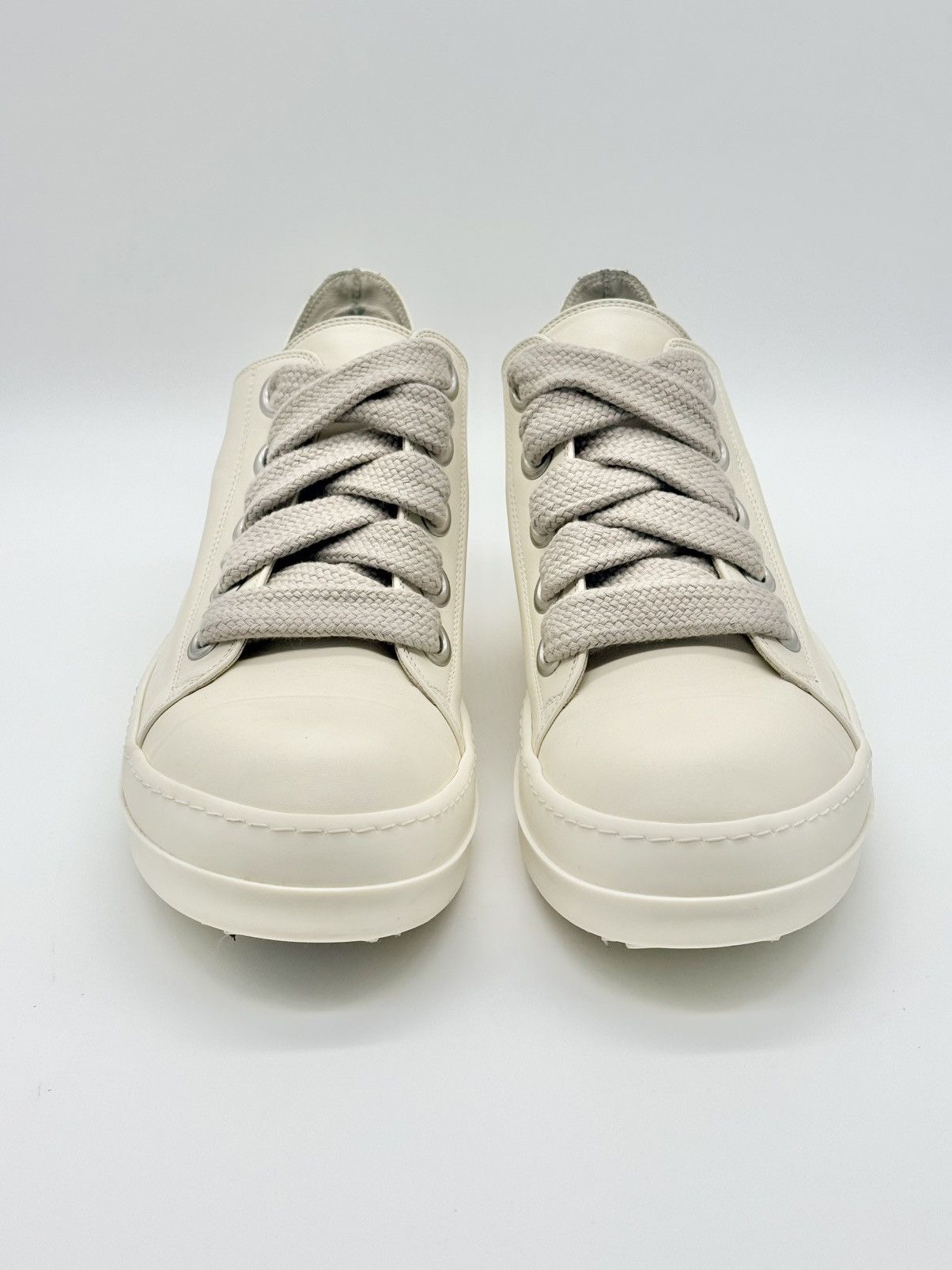 Rick Owens Size 11 - Rick Owens Jumbo Lace Low White Mainline Size US 11 / EU 44 - 4 Thumbnail