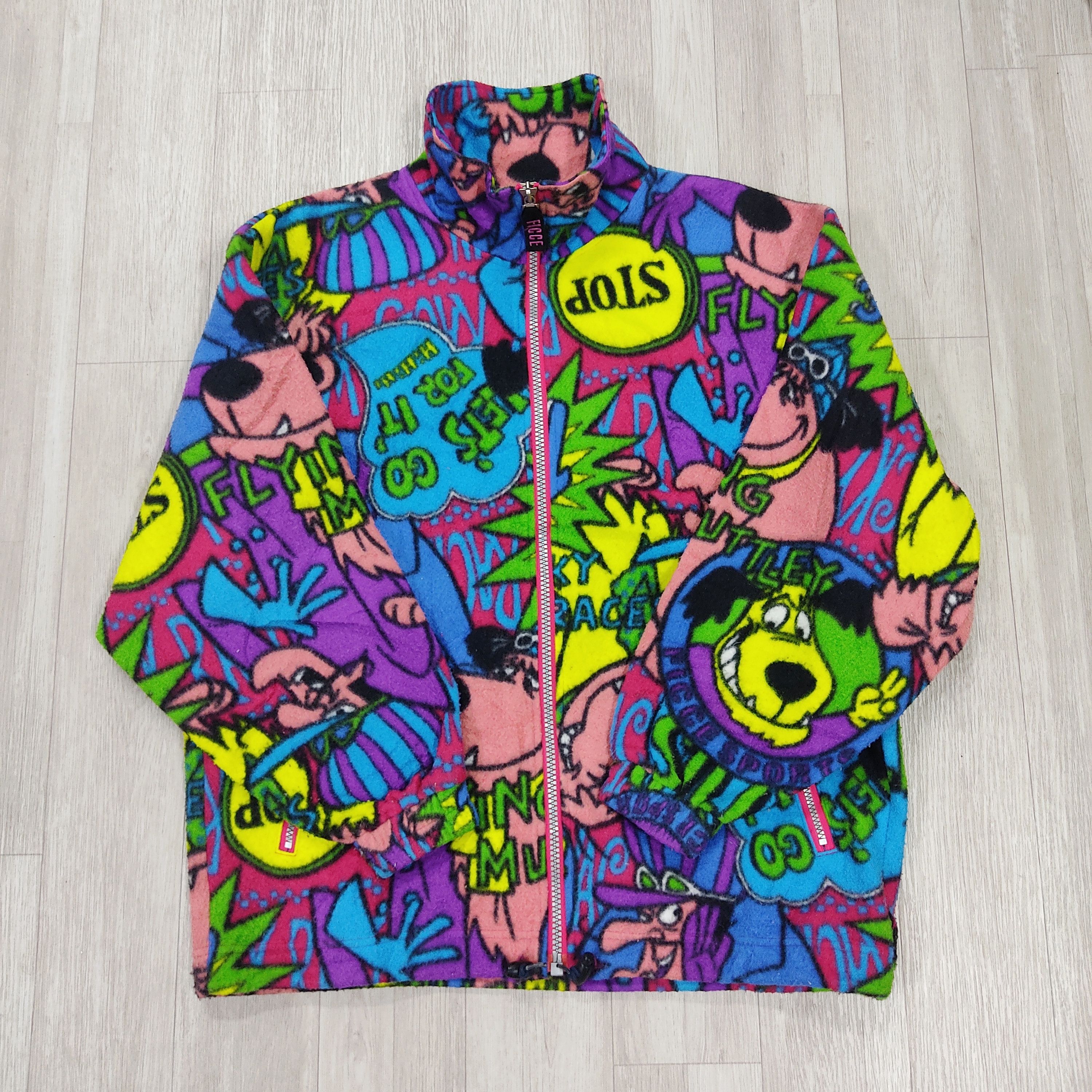 Yoshiyuki Konishi Vintage FICCE Sports Wacky Races AOP Fleece Jacket Size US L / EU 52-54 / 3 - 5 Thumbnail