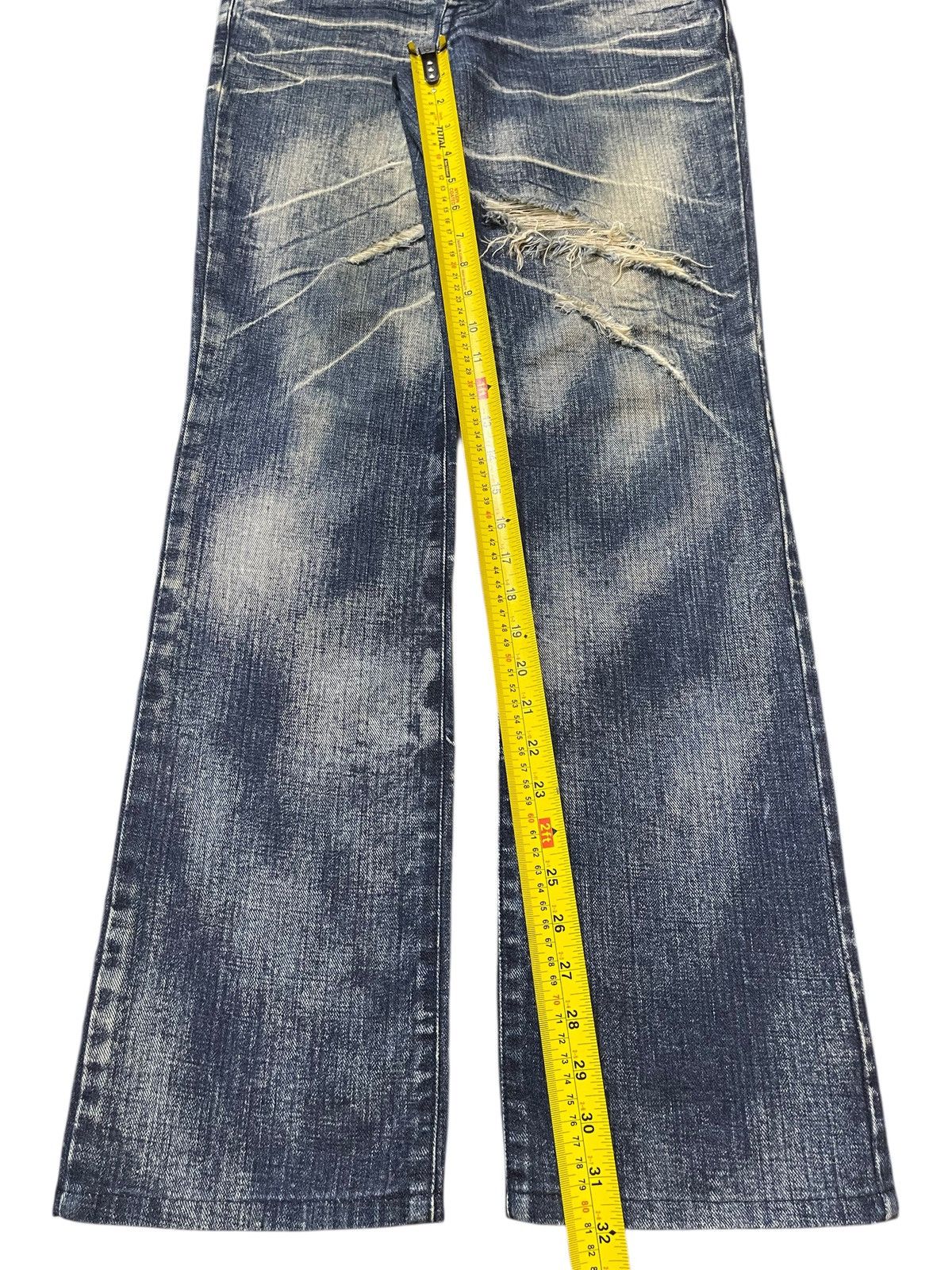 semanticdesign Japan Semantic Design Claw Mark Wash Distress Skull Studded Size US 31 - 15 Thumbnail