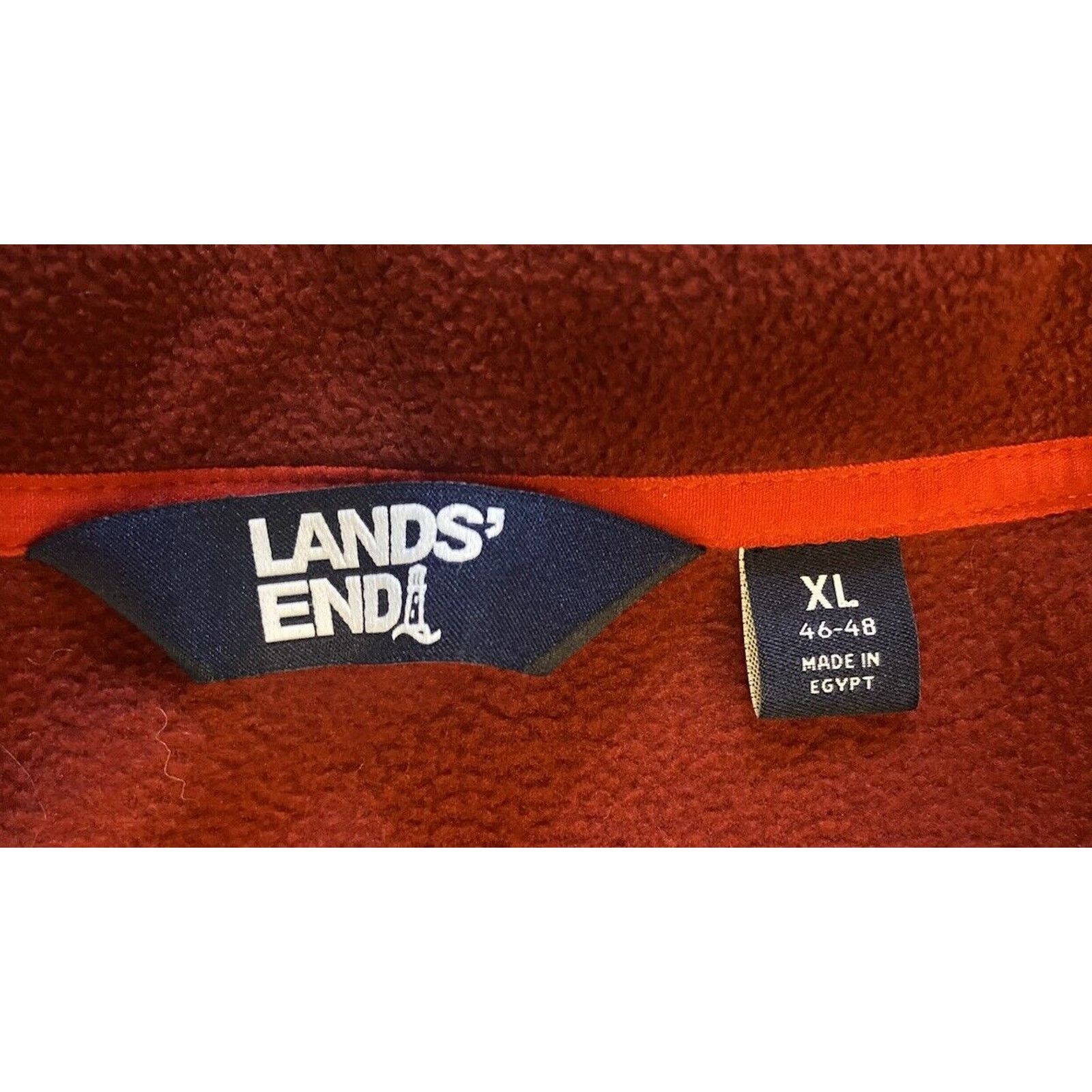 Lands' End Lands End Fleece Sweatshirt Pullover Jacket Mens XL Pockets Size US XL / EU 56 / 4 - 2 Thumbnail