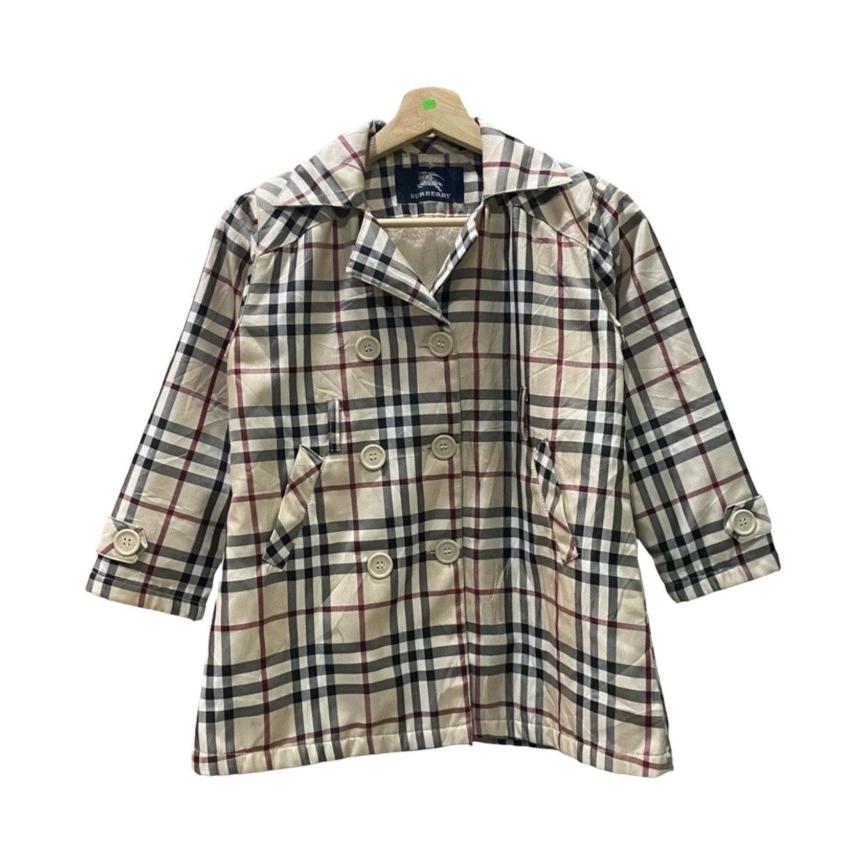 Burberry Vintage Burberry Nova Check DoubleBreasted Short Coat Jacket Size L / US 10 / IT 46 - 1 Thumbnail
