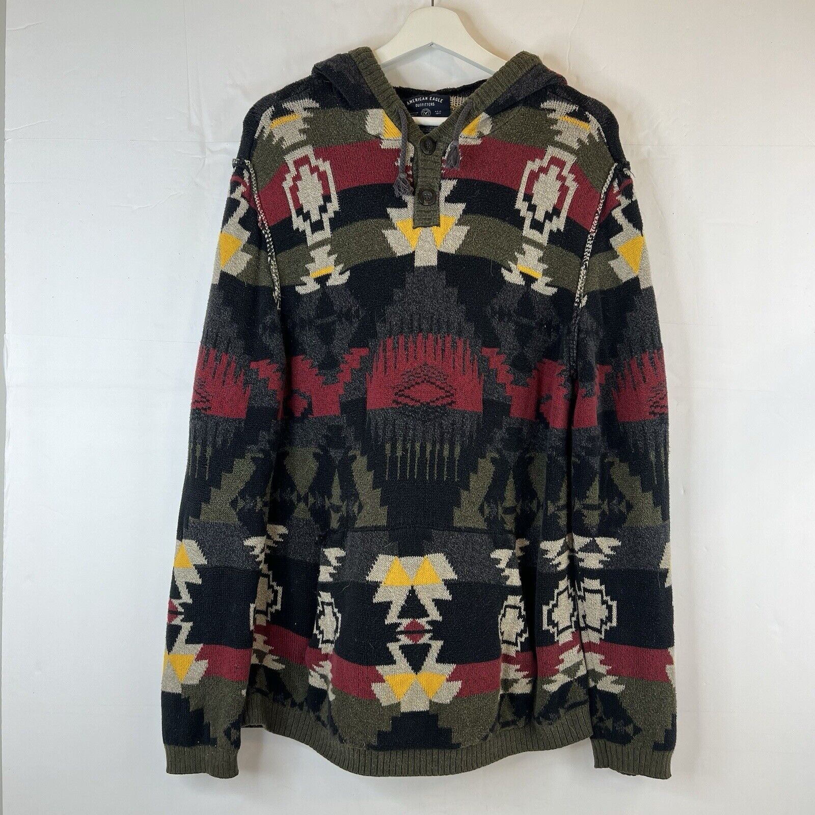 American Eagle Outfitters Y2K American Eagle Size M Hoodie Sweater Aztec Southwest Size US M / EU 48-50 / 2 - 2 Thumbnail