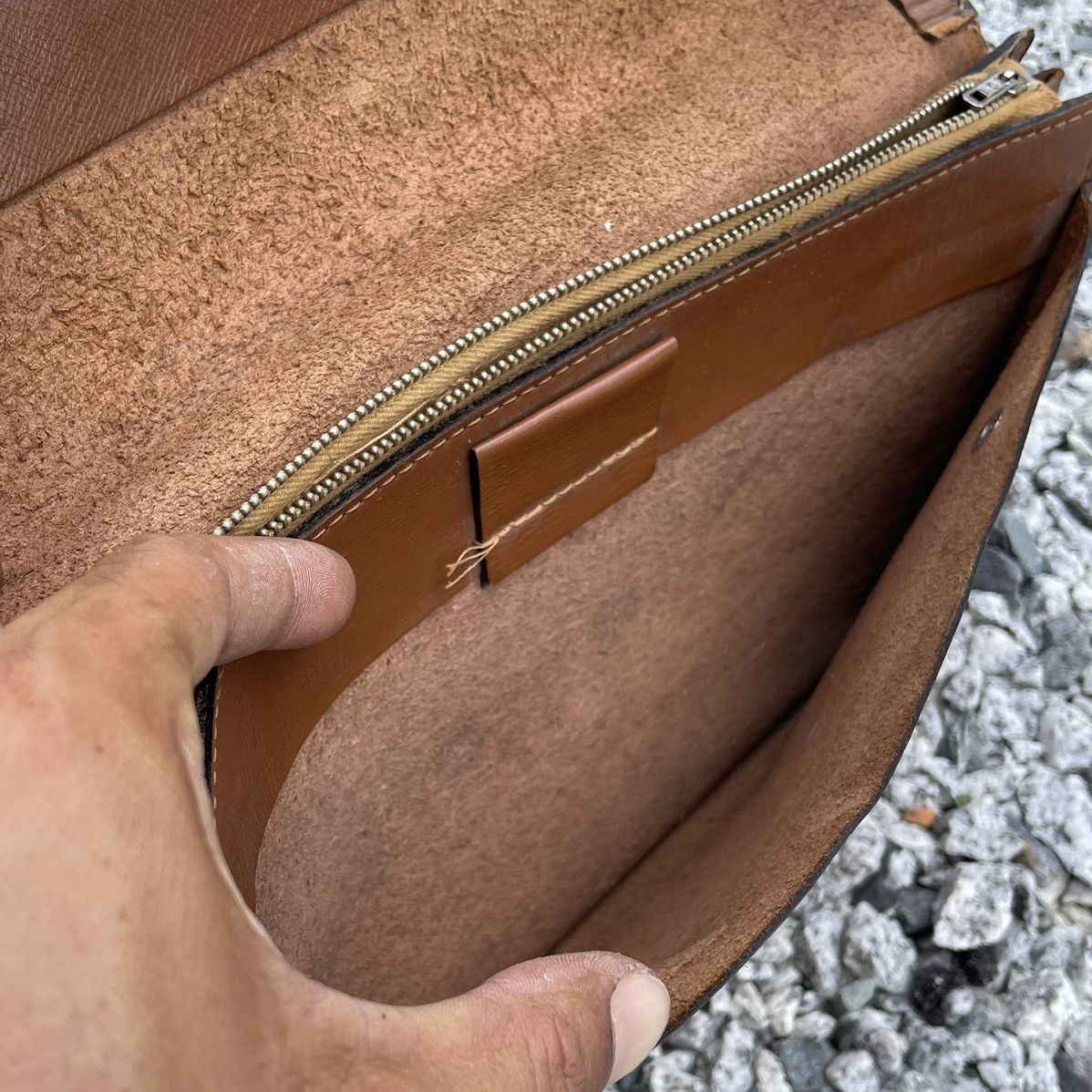 Vintage Vintage Full Leather Clutch Size ONE SIZE - 11 Thumbnail