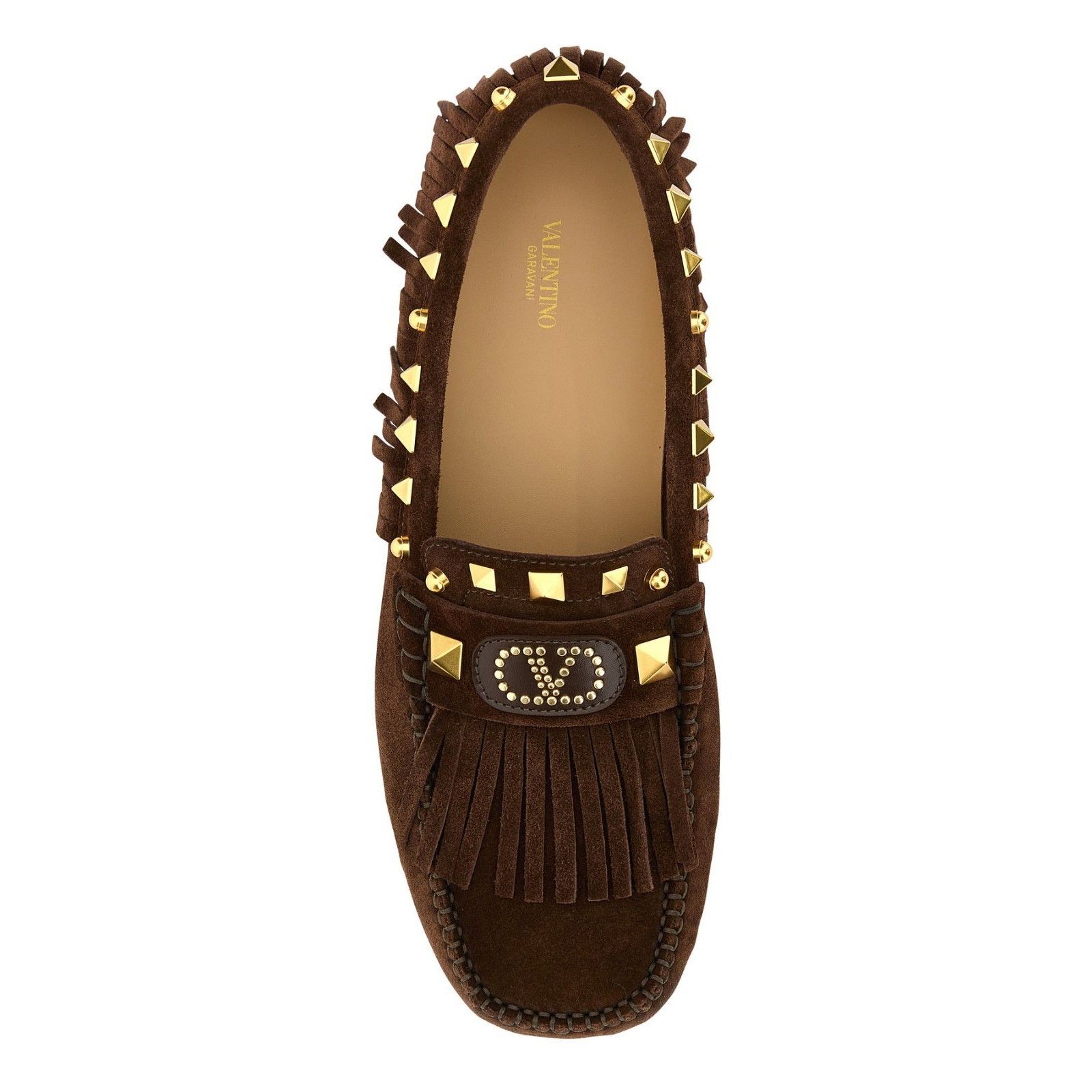 Valentino VALENTINO GARAVANI Plaster Caster Rockstud Brown Split Leat Size US 7 / IT 37 - 4 Thumbnail