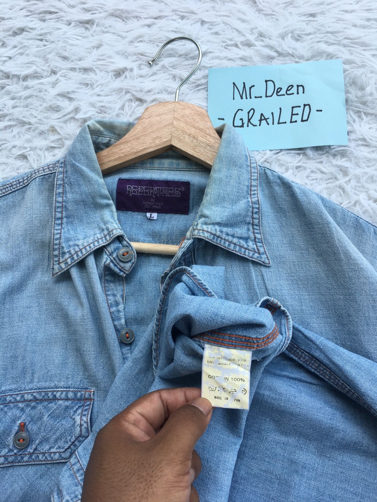 Nepenthes Rare Vintage Nepenthes Jeans Shirt Size US L / EU 52-54 / 3 - 12 Thumbnail