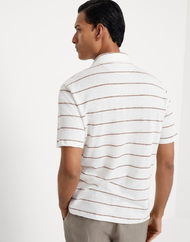 Brunello Cucinelli o1w1db10825 Polo T-Shirt in White Size US S / EU 44-46 / 1 - 3 Thumbnail