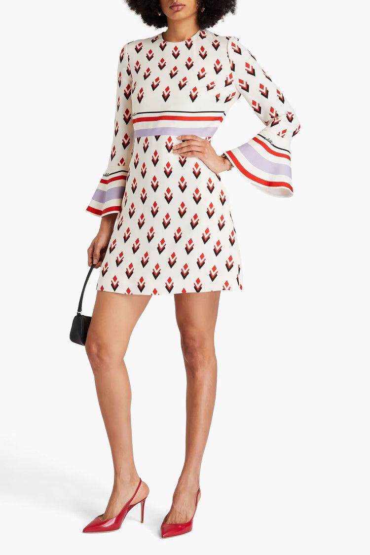 Valentino o1y0326 Mini Dress in Multicolor Size L / US 10 / IT 46 - 2 Thumbnail