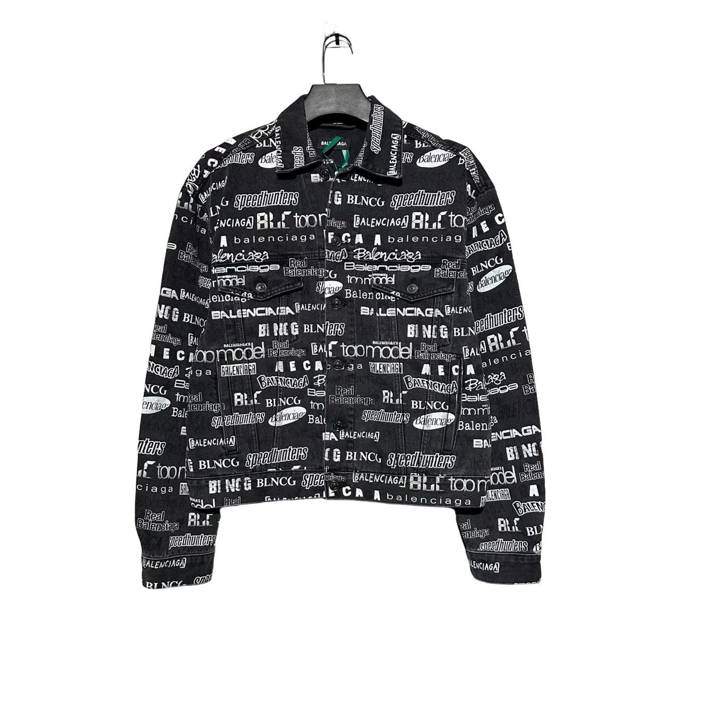 Balenciaga Balenciaga Speedhunters All Over Logo Denim Jacket Size 46 Size US S / EU 44-46 / 1 - 1 Thumbnail