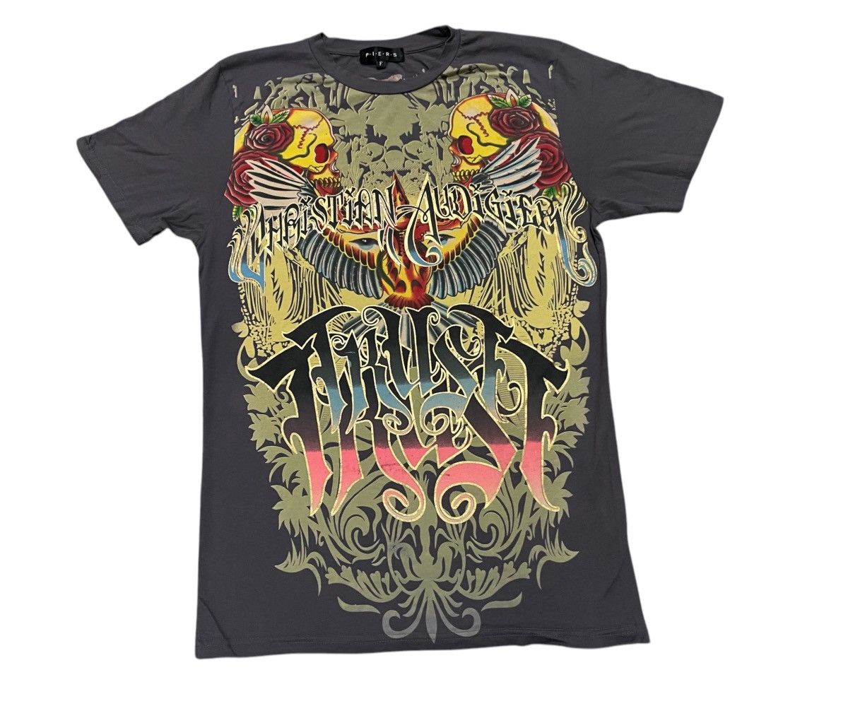Christian Audigier 2000s JAPANESE BRAND X CHRISTIAN AUDIGIER ED HARDY OVO TEES Size US S / EU 44-46 / 1 - 2 Thumbnail