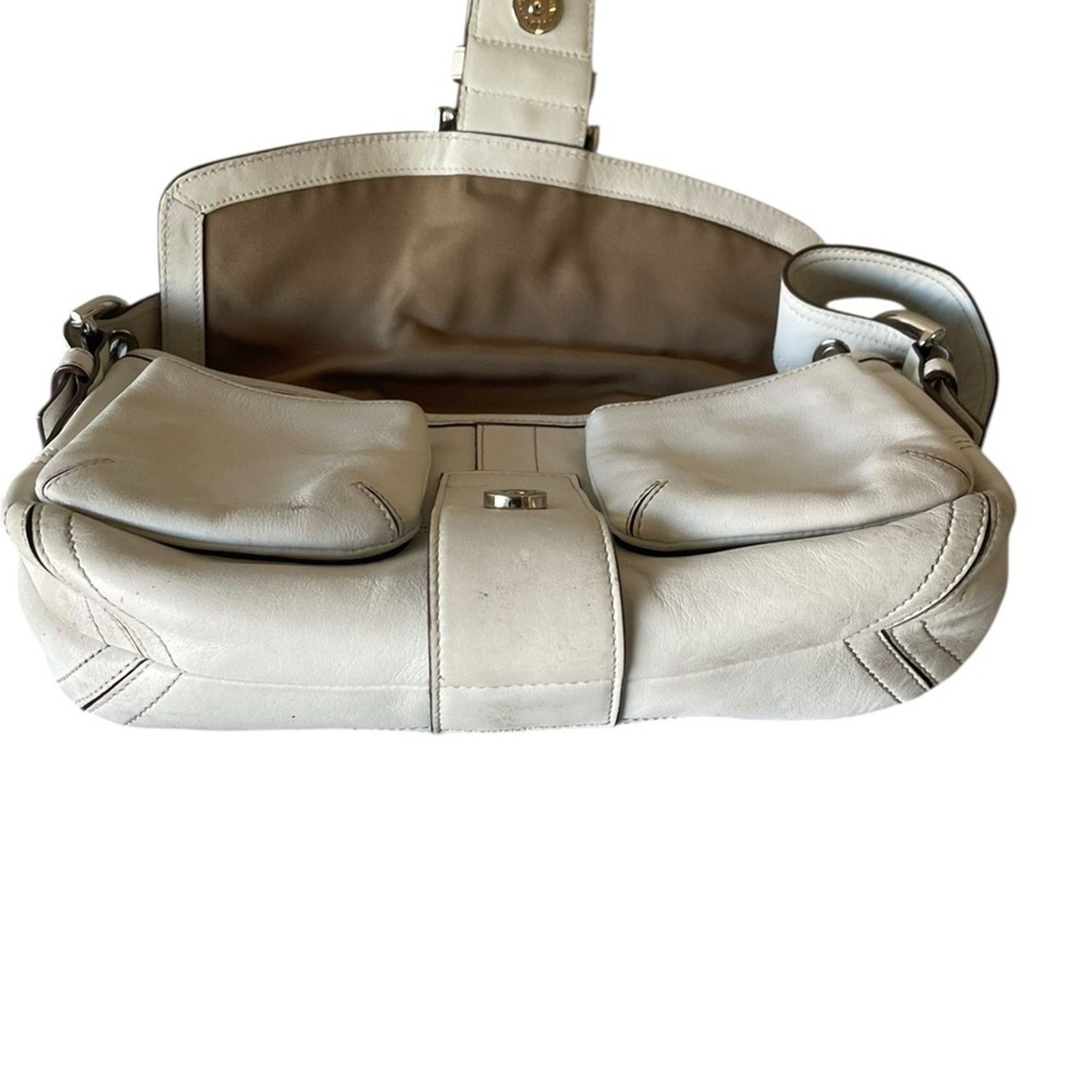 Coach Coach Soho Shoulder bag Handbag #9434 White Leather Y2K Size ONE SIZE - 10 Thumbnail