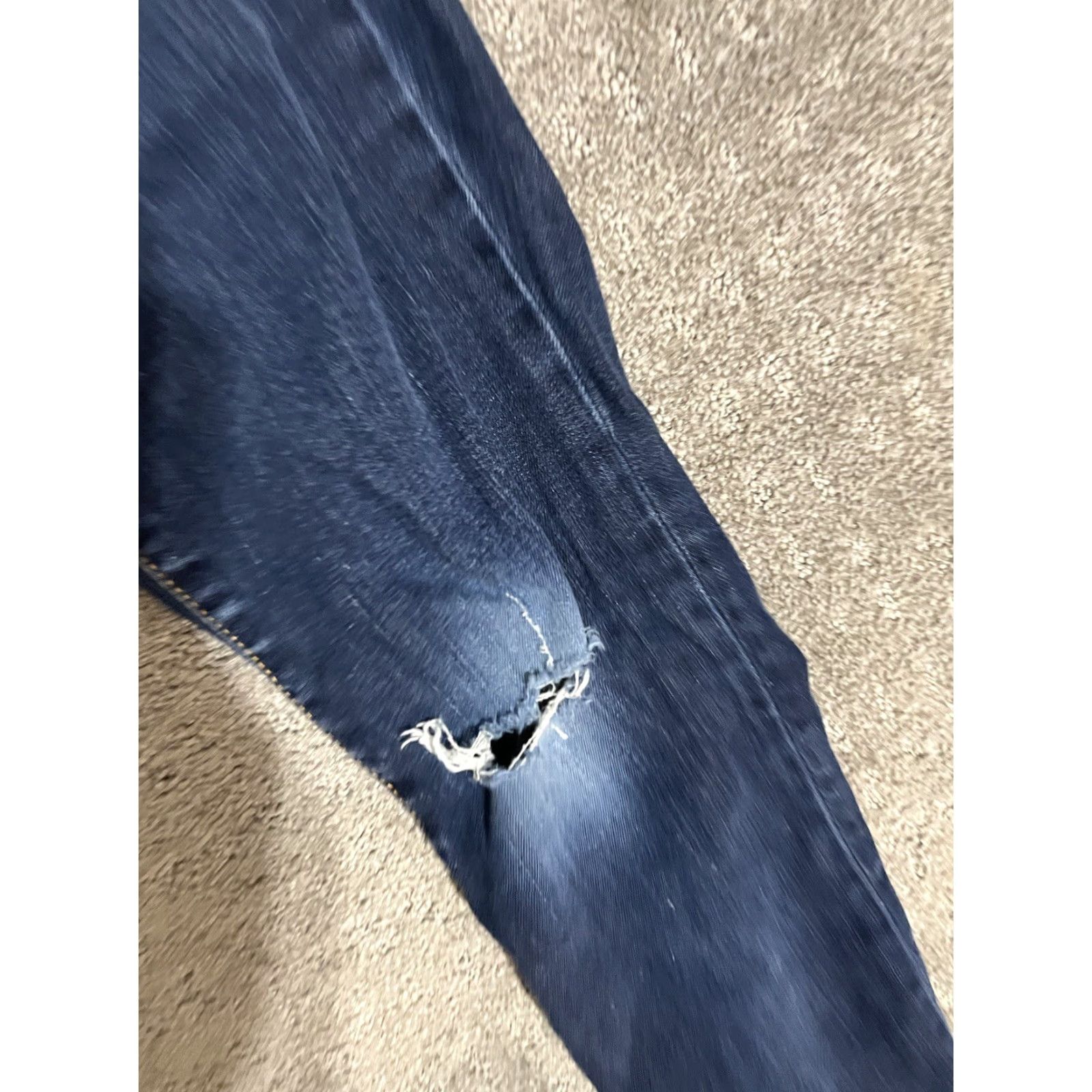 Gap Gap Jeans Womens 27L Dark Blue Solid Jegging Denim Distressed Size 27" / US 4 / IT 40 - 5 Thumbnail