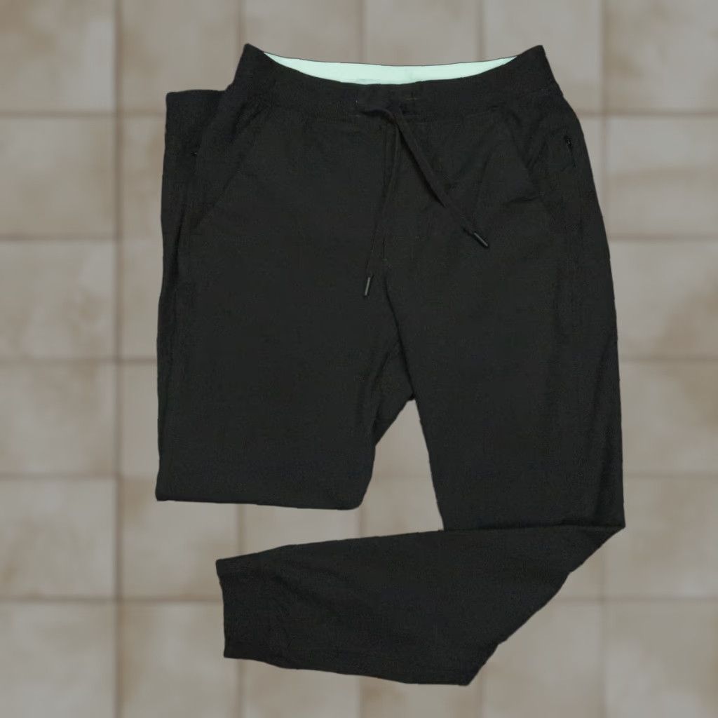Vintage Birddogs Men Pants Medium Black Joggers Drawstring Zip Pocket Stretch Athletic Size US 31 - 1 Thumbnail