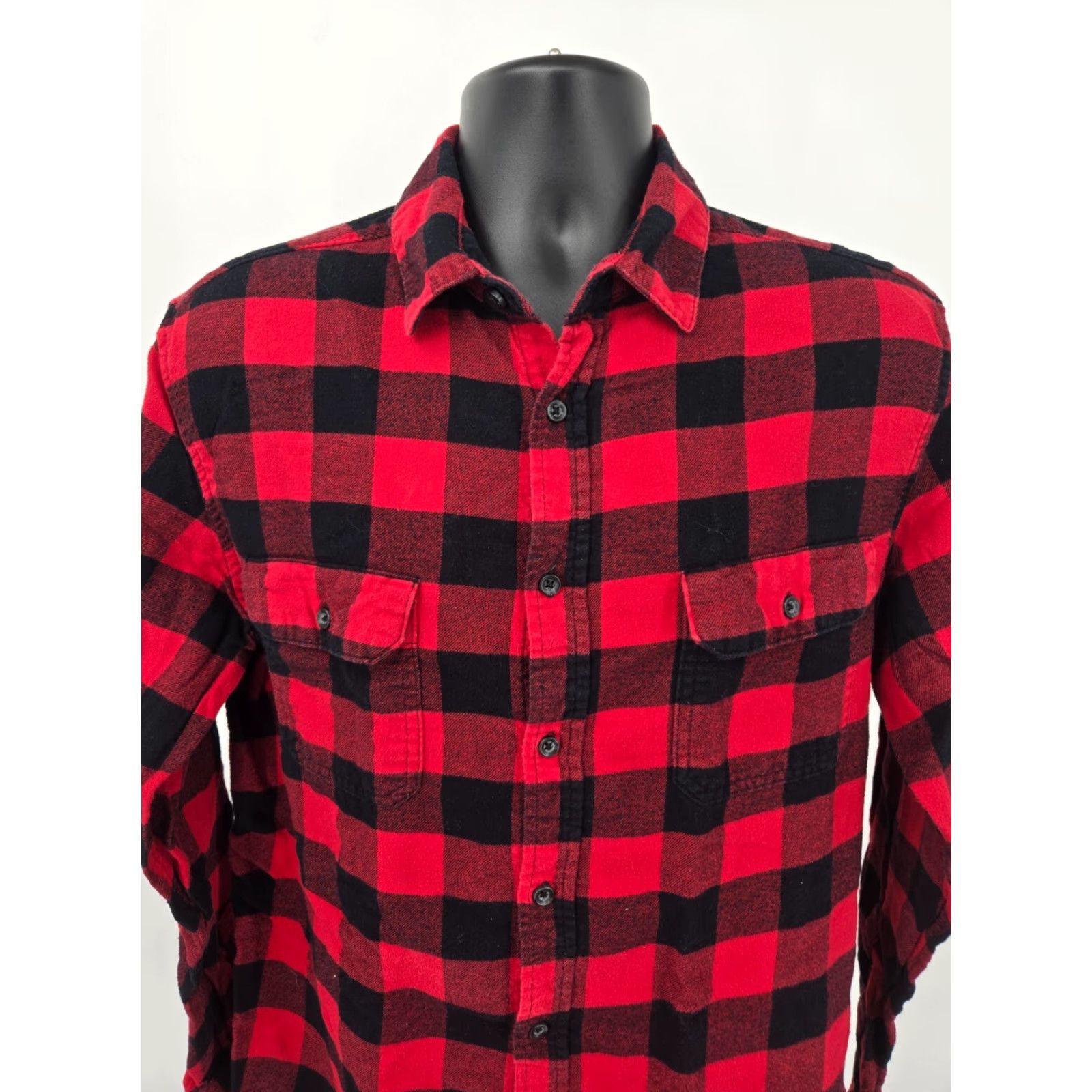 Vintage Goodfellow Shirt Men Adult Large Red Plaid Buffalo Pocket Button-Up Flannel Cotton Size US L / EU 52-54 / 3 - 2 Thumbnail