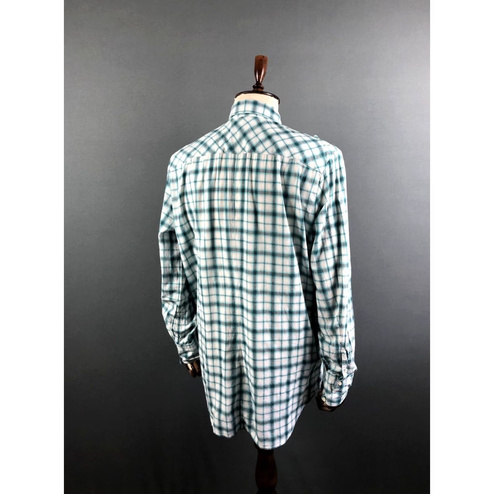 Diesel Diesel Black Gold Men's Shirt XL White Cotton Check Drop Tail Button-Up Casual Size US XL / EU 56 / 4 - 3 Thumbnail