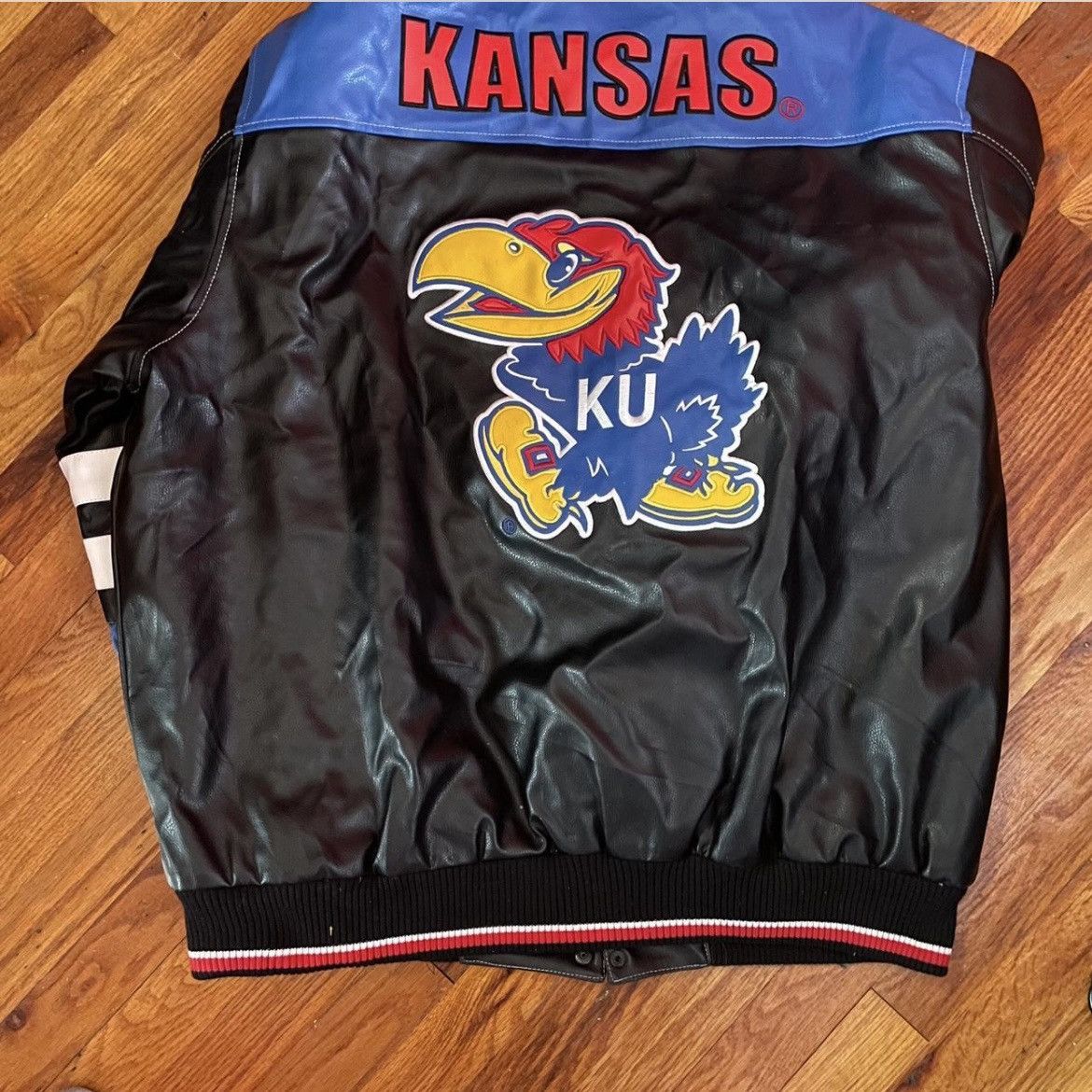 Other Kansas Jayhawk leather jacket Size US XL / EU 56 / 4 - 2 Thumbnail