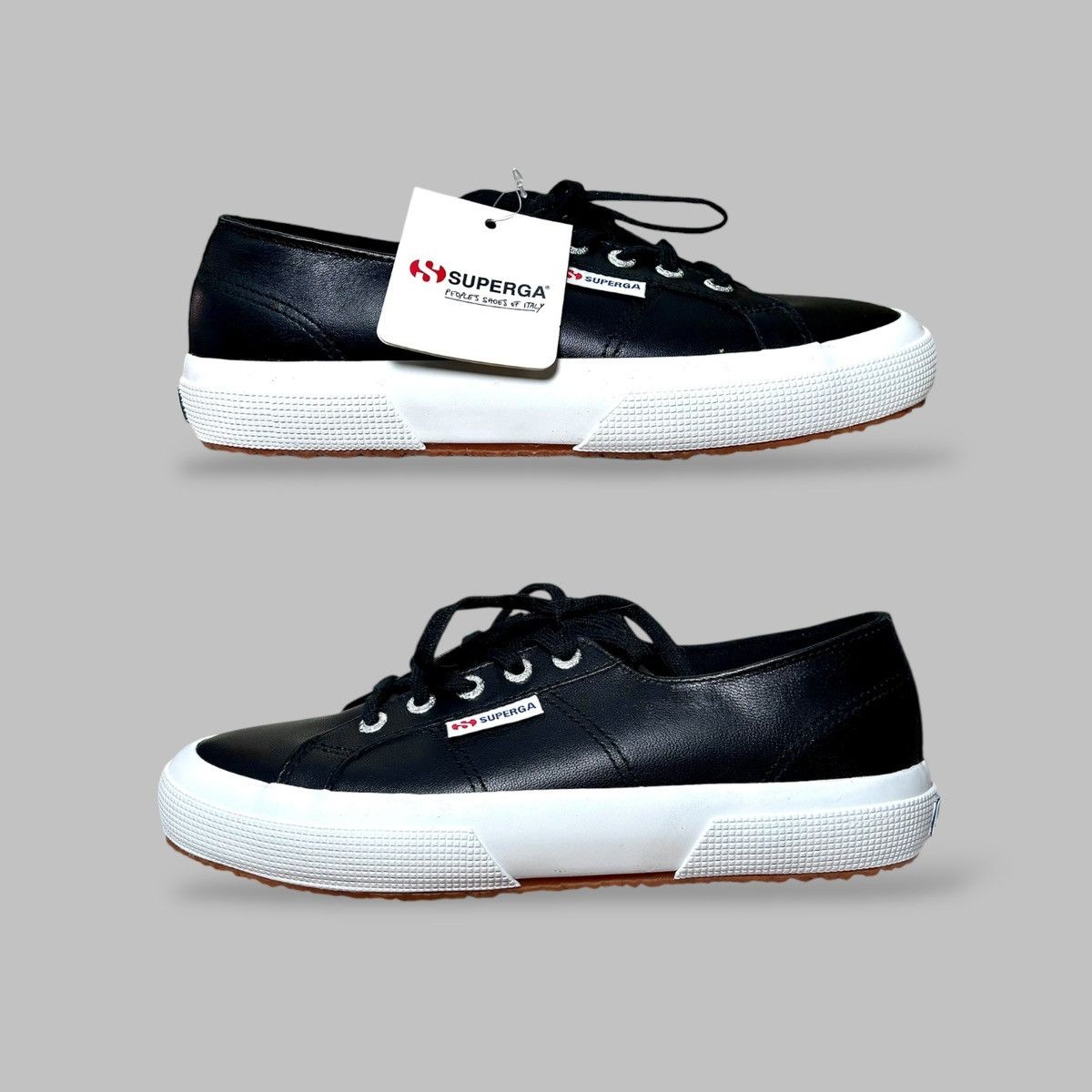 Superga Superga 2750 Women’s Black Nappa Leather Sneakers US7 Size US 7 / IT 37 - 5 Thumbnail