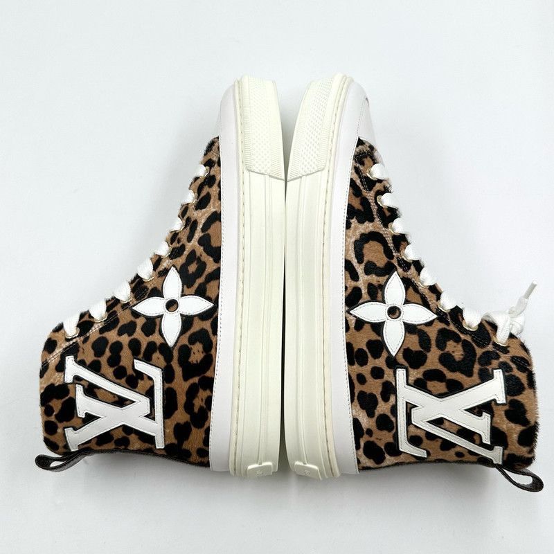 Louis Vuitton Louis Vuitton Stellar High-Top Sneakers with Leopard Print Size US 5 / EU 37 - 7 Thumbnail