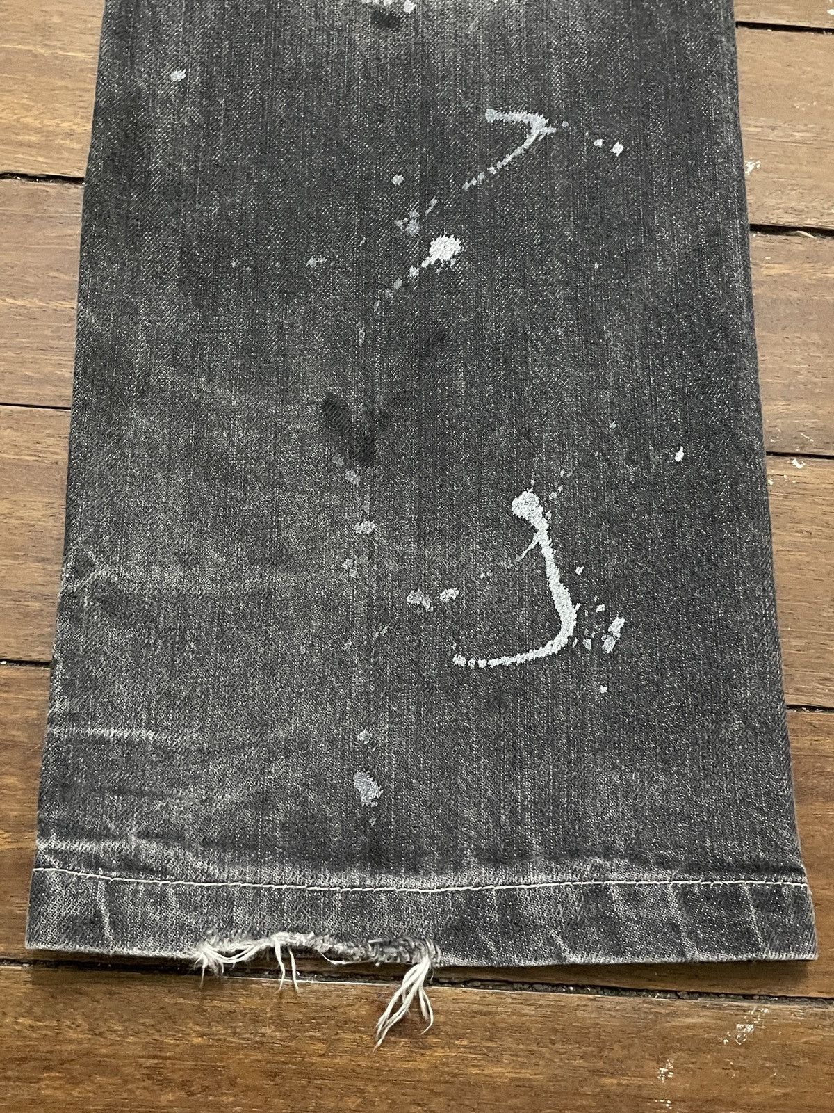LOWBOX Very Rare Vintage Japanese Brand Lowbox Painting Jeans 1990a Size US 35 - 8 Thumbnail