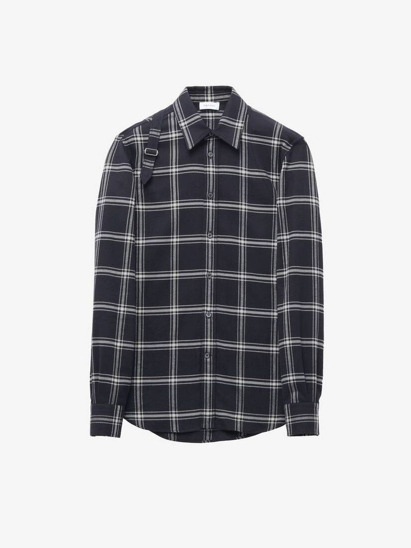 Alexander McQueen o1srvl11e0226 Twin Needle Harness Shirt In Multicolor Size US XL / EU 56 / 4 - 1 Thumbnail