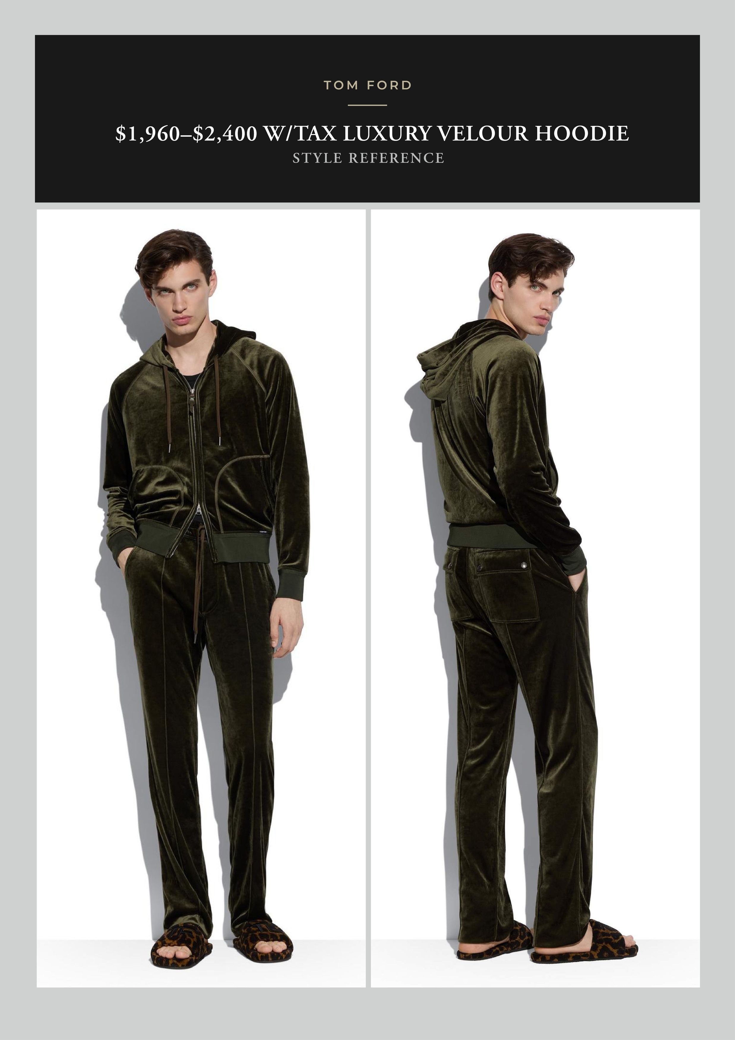 Tom Ford Best Dressed $1,850 w/Tax Velour Luxury Double Zip Hoodie Size US M / EU 48-50 / 2 - 3 Thumbnail