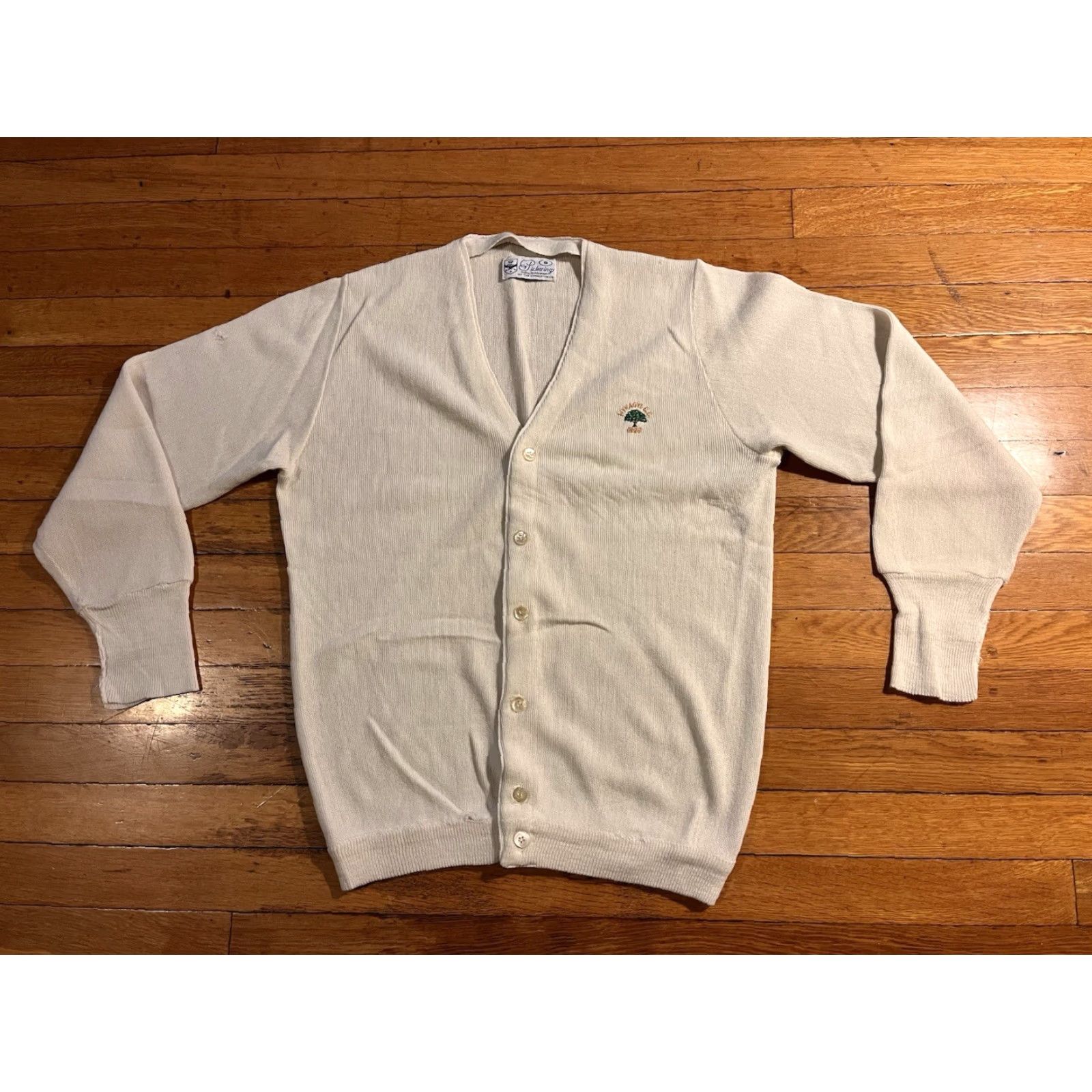Vintage VINTAGE Pickering Wykagyl Country Club Golf Cardigan Sweater Men’s Small White Cardigan Knit Logo Embroidered City Dad Outdoor Preppy Sports Golf Size US S / EU 44-46 / 1 - 2 Thumbnail