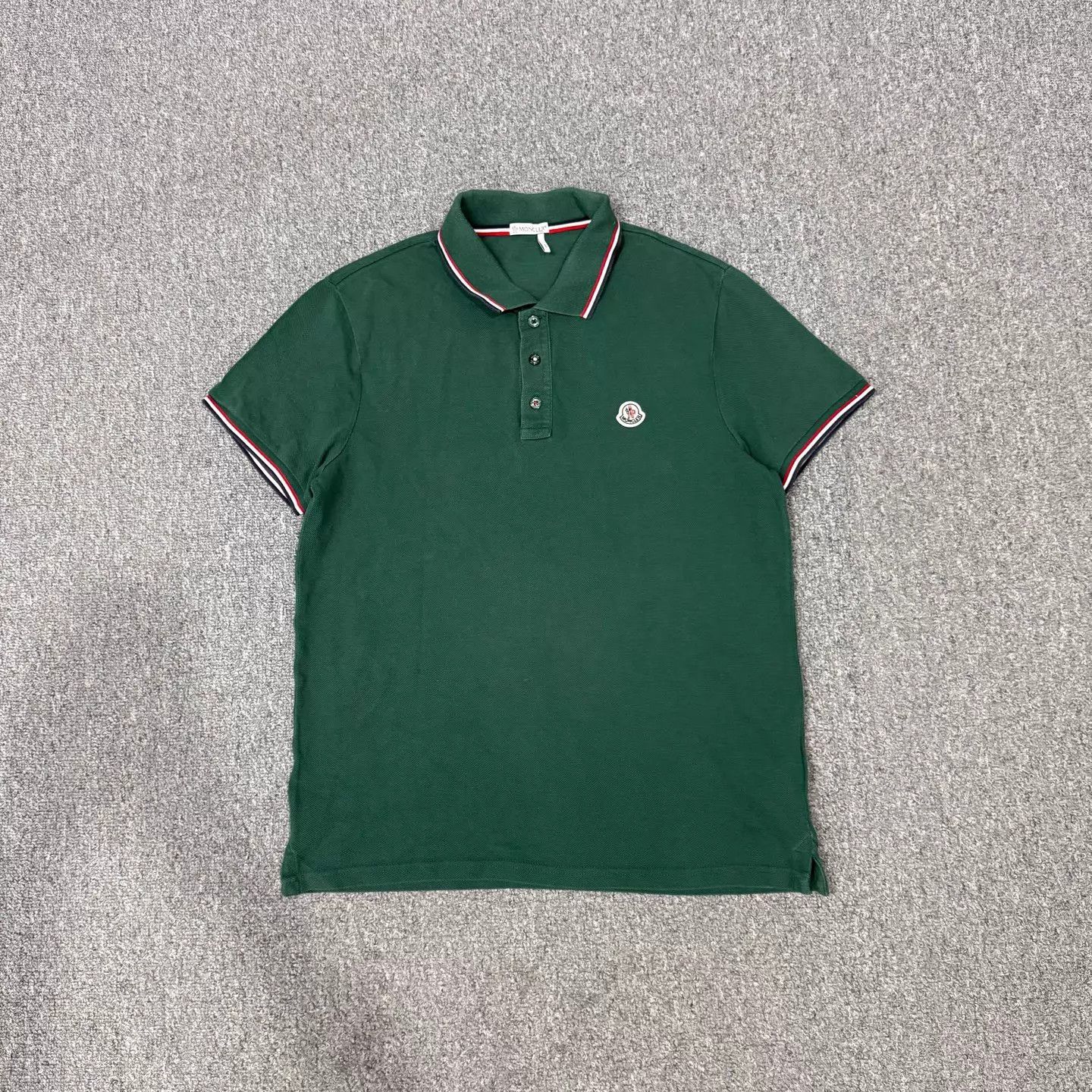 Moncler Moncler Green Logo Short Sleeve Polo Shirt M 95 New Size US M / EU 48-50 / 2 - 1 Thumbnail