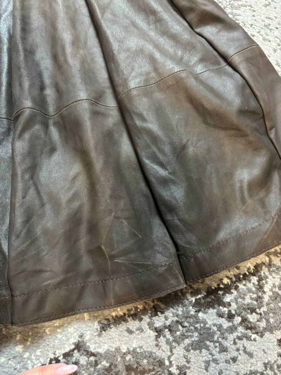If Six Was Nine × Le Grande Bleu (L.G.B.) × Vintage Vintage Y2K Weekend Maxmara Opium Suede Leather Owens Style Size US 28 / EU 44 - 8 Thumbnail