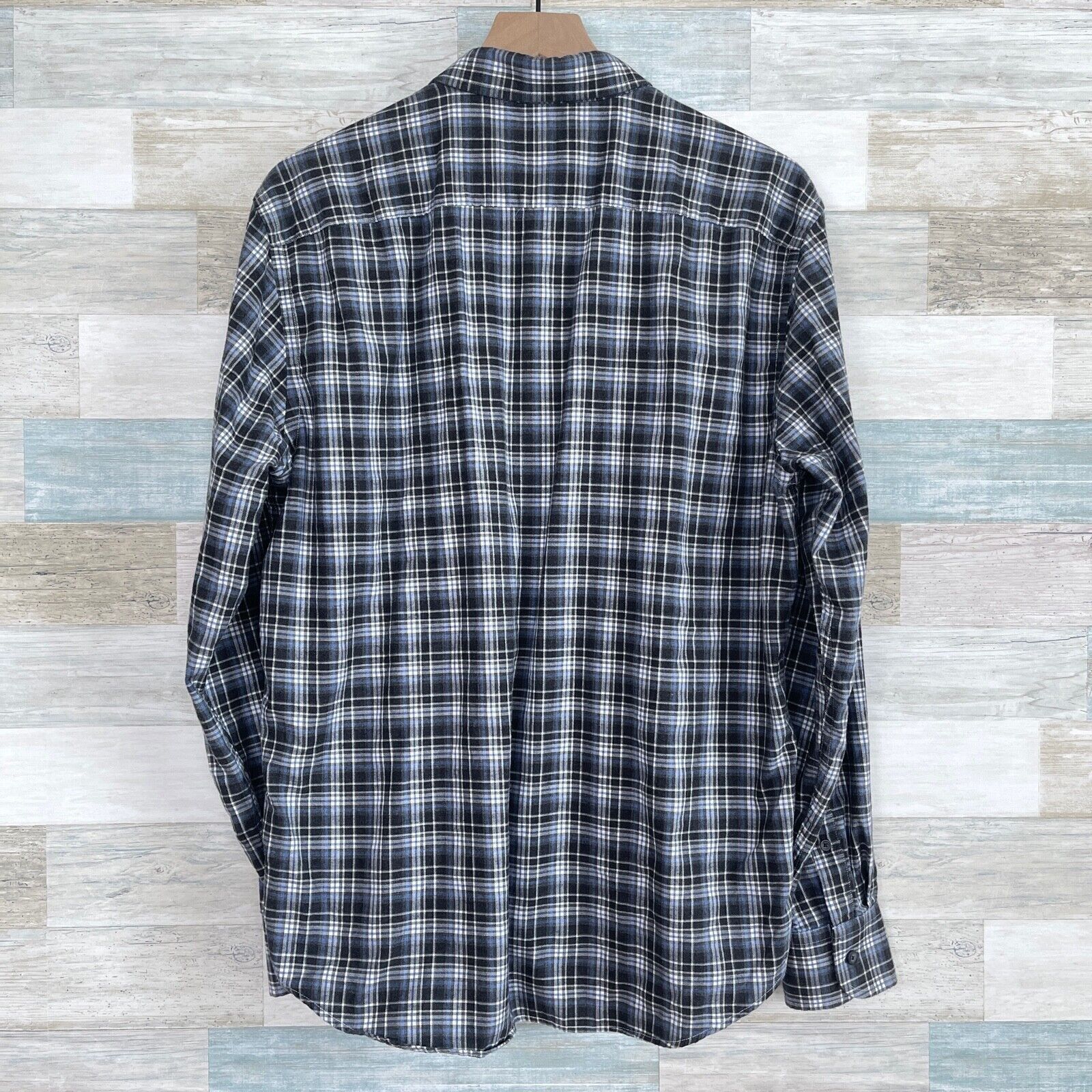 UNTUCKit UNTUCKit Flannel Plaid Shirt Blue Gray Button Down Mens L Size US L / EU 52-54 / 3 - 3 Thumbnail