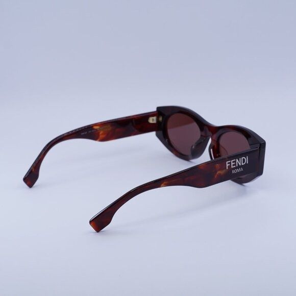 Fendi 🕶️ New Fendi FE40125F 54S Sunglasses - Shiny Red Havana Size ONE SIZE - 9 Thumbnail