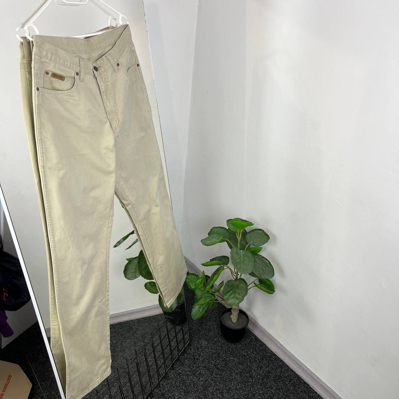 Wrangler Vintage Baggy Denim Pants Wrangler Jeans Y2k Beige Size US 33 - 2 Thumbnail