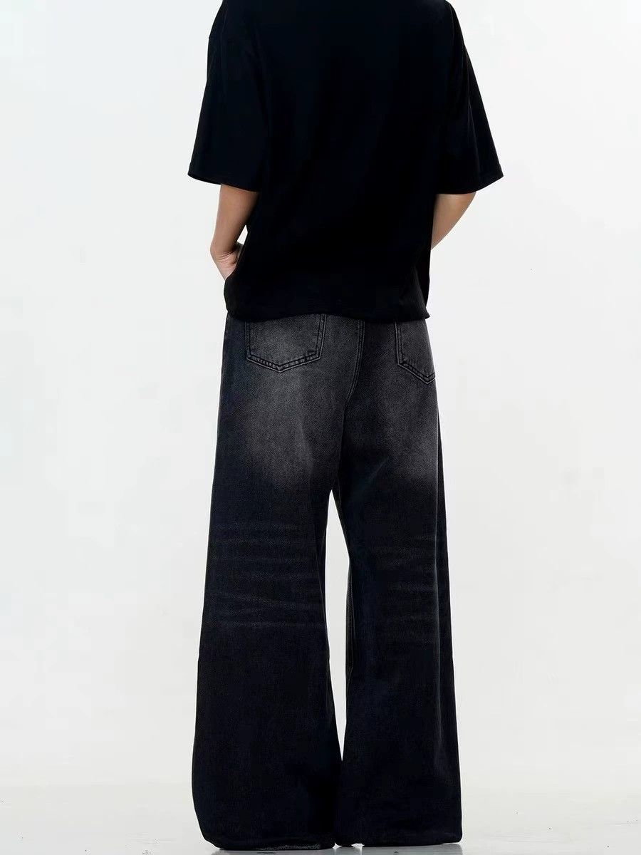 Jean Loose vintage washed distressed black men's jeans y2k Size US 32 / EU 48 - 5 Thumbnail