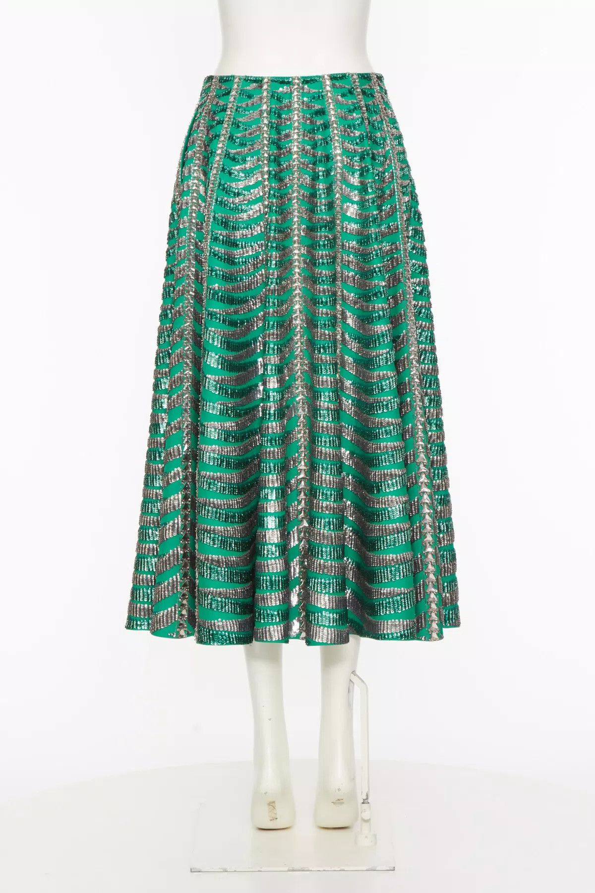 Valentino o1s1wg111125 Midi Skirt in Multicolor Size XS / US 0-2 / IT 36-38 - 3 Thumbnail