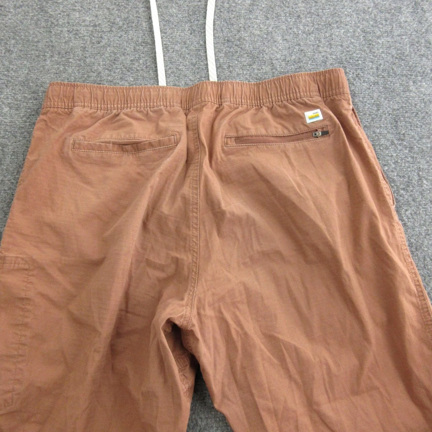 Vuori Vuori Pants Mens M Brown Khakis Elastic Waist Drawstring Zip Pocket Casual Size US 31 - 7 Thumbnail