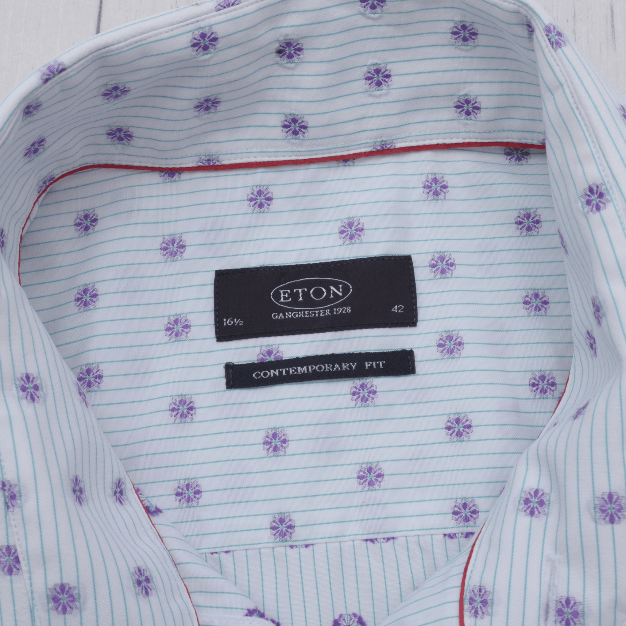 Eton Eton Contemporary Fit Printed Dress Casual Shirt Size 42 Size US L / EU 52-54 / 3 - 7 Thumbnail