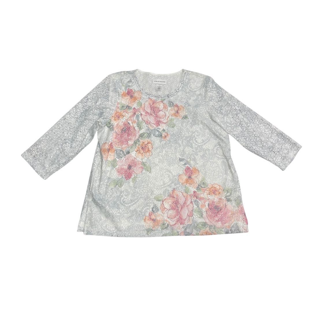 Other Alfred Dunner Floral Print Blouse Medium Artsy Lace Boho Size M / US 6-8 / IT 42-44 - 1 Thumbnail