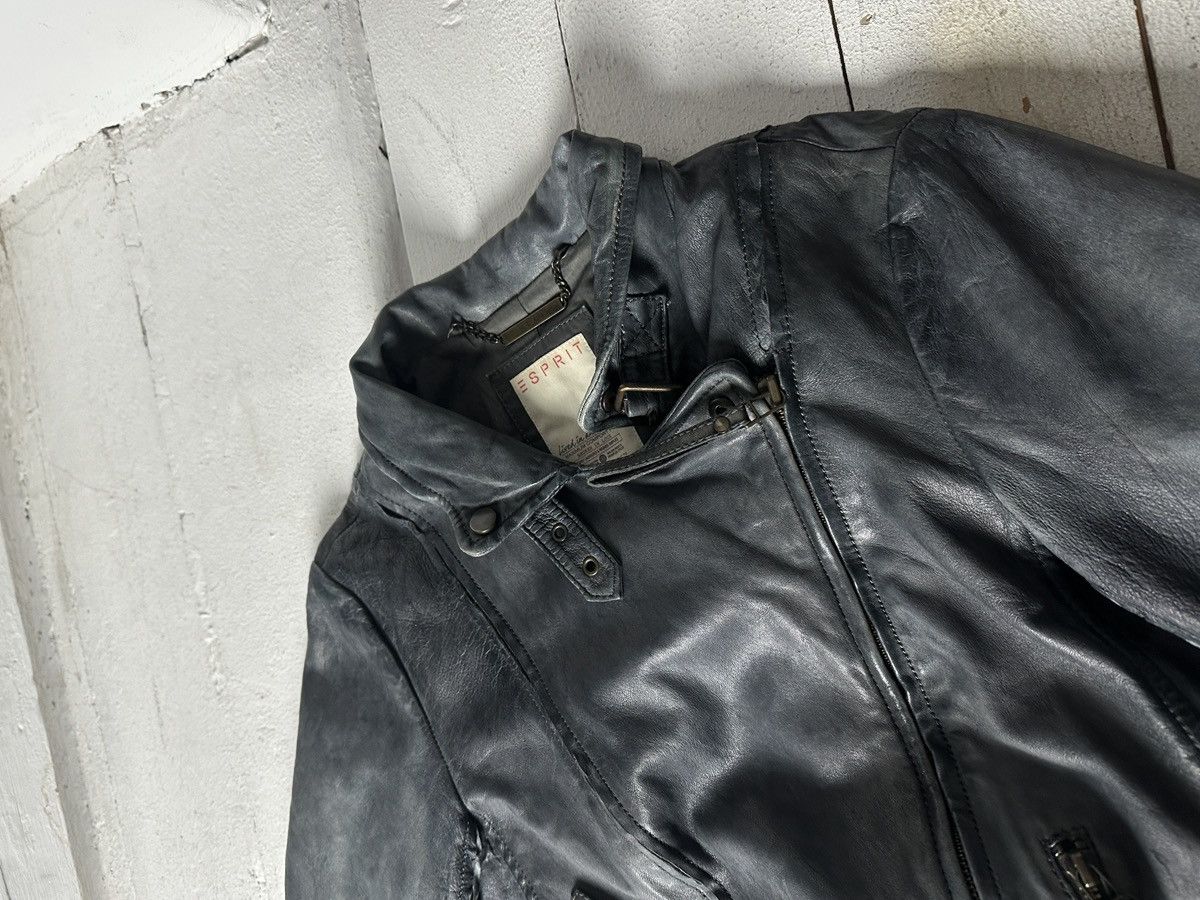Other 🚨Y2K RICK OWENS TYPE DIRTY SLIM FIT ZIP LEATHER JACKET Size M / US 6-8 / IT 42-44 - 2 Thumbnail