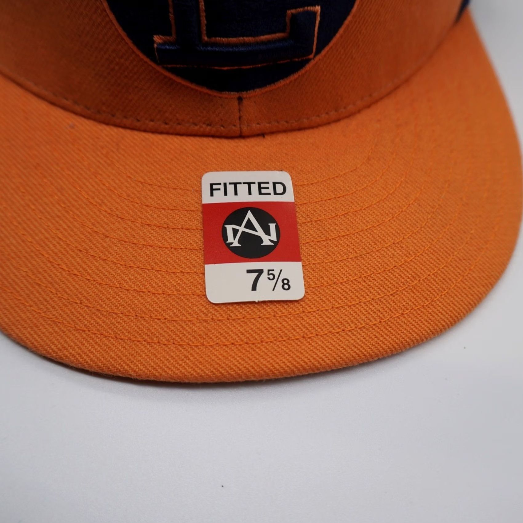 American Needle American Needle Lincoln University Hat Mens 7 5/8 Blue Orange Black Fives Fitted Size ONE SIZE - 4 Thumbnail
