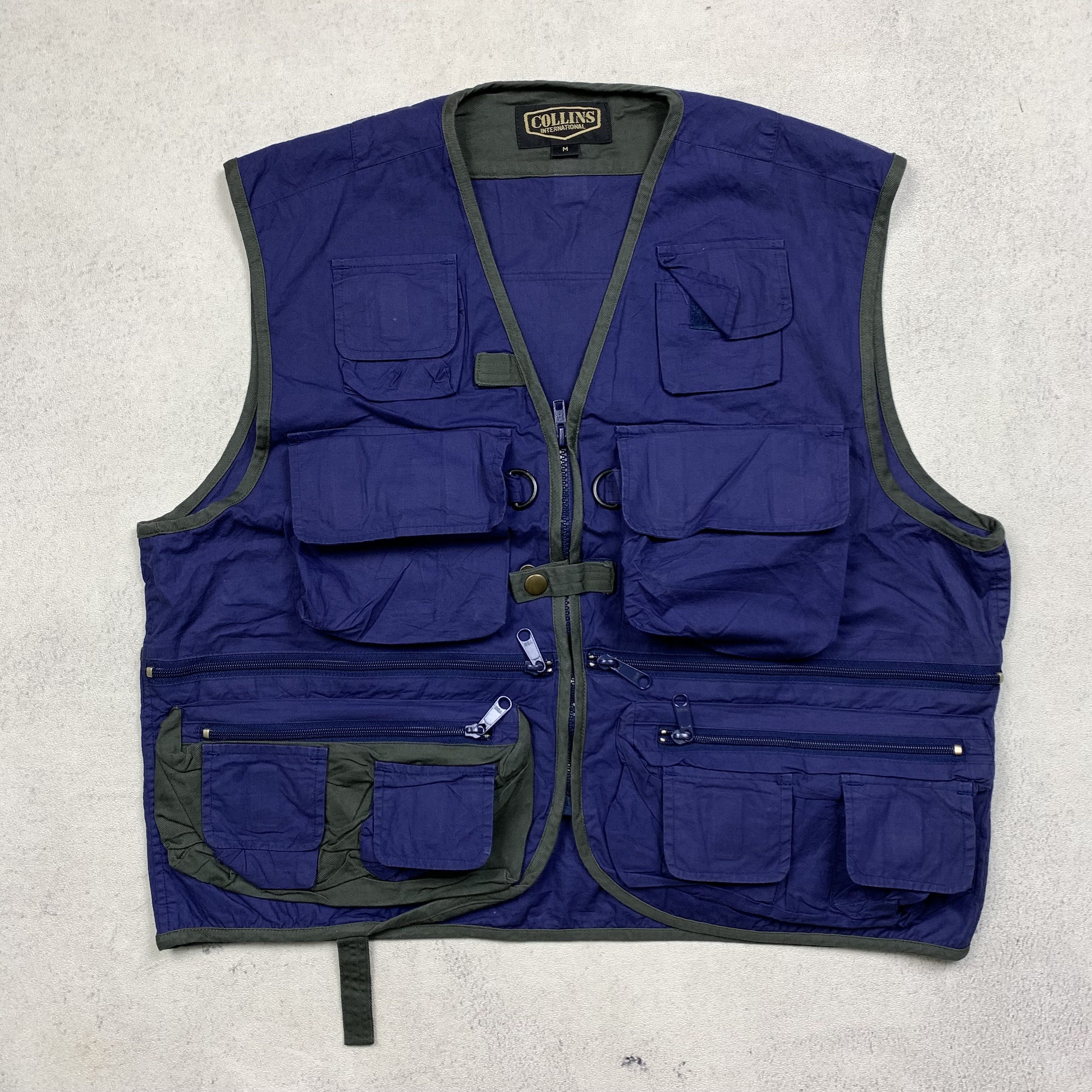 Japanese Brand Collins Multi Pocket Tactical Tech Vest Fishing Gear Utility Size US M / EU 48-50 / 2 - 1 Thumbnail